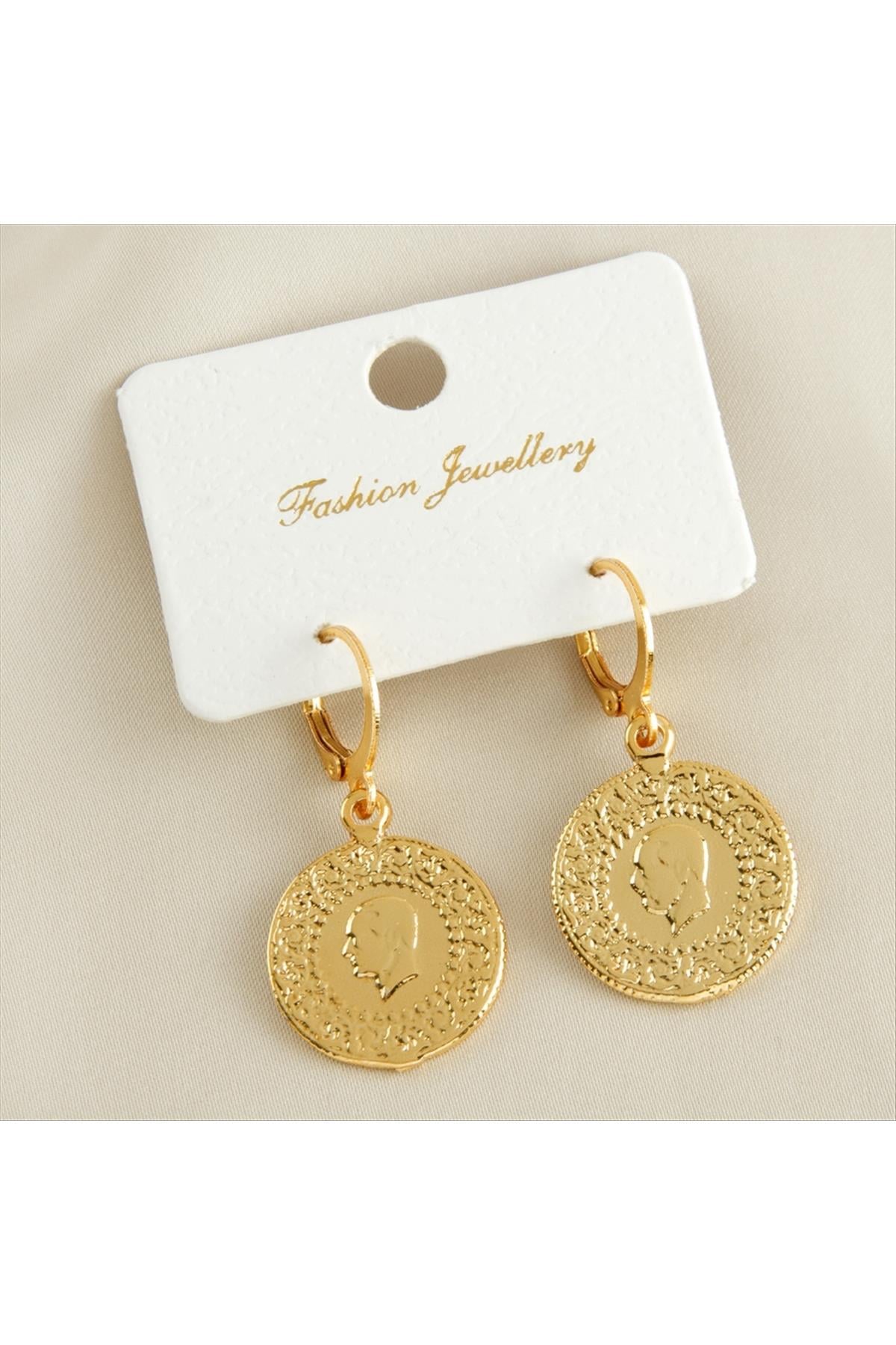 Çeyrek Altın Kaplama Küpe