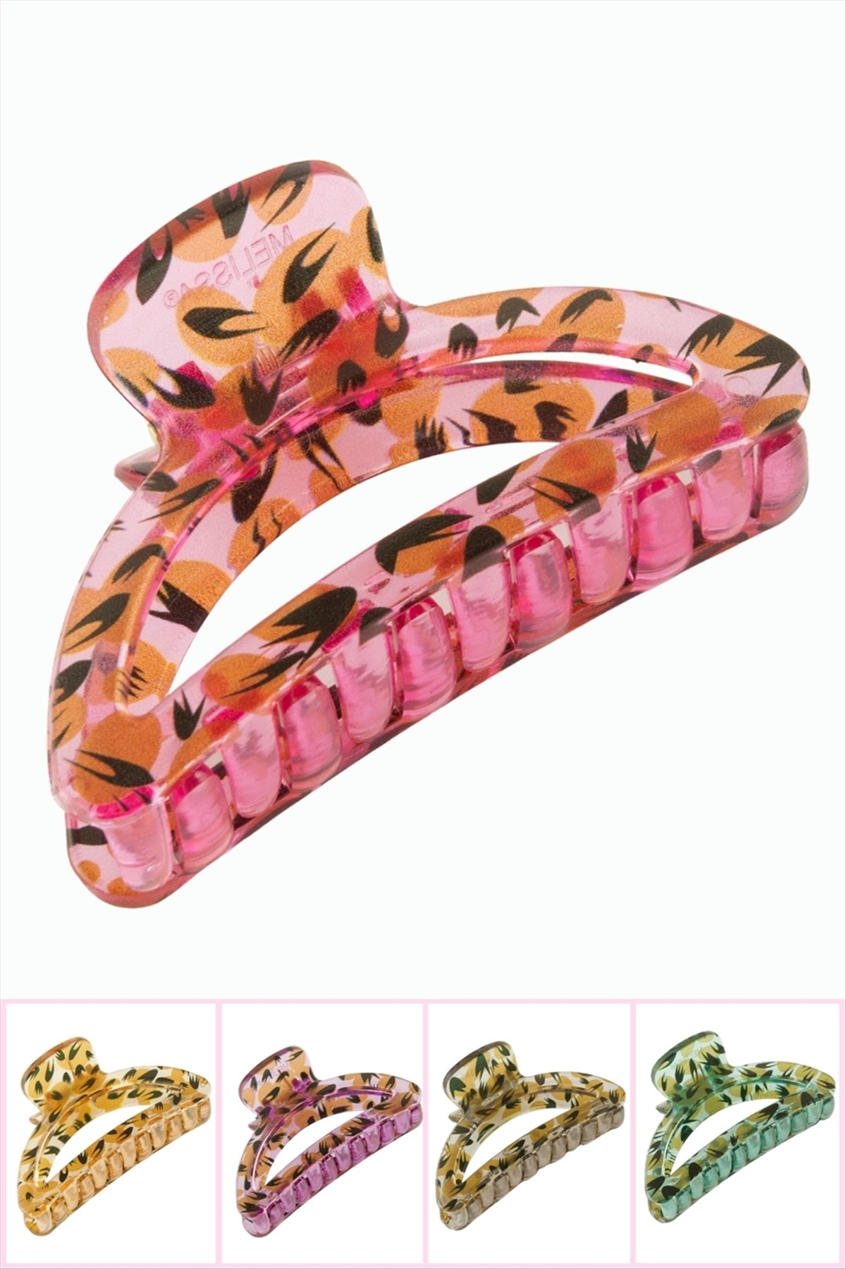 Çiçek Desenli Oval Mandal Toka 8 cm