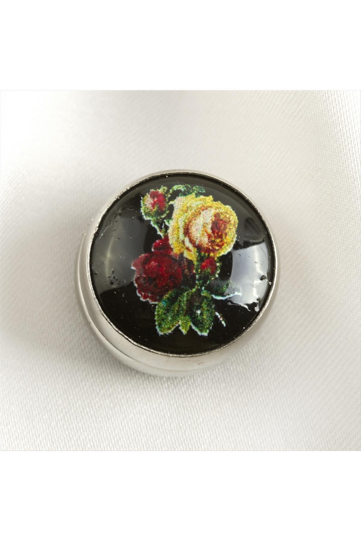 Çiçek Eşarp Mıknatısı 1,5 cm