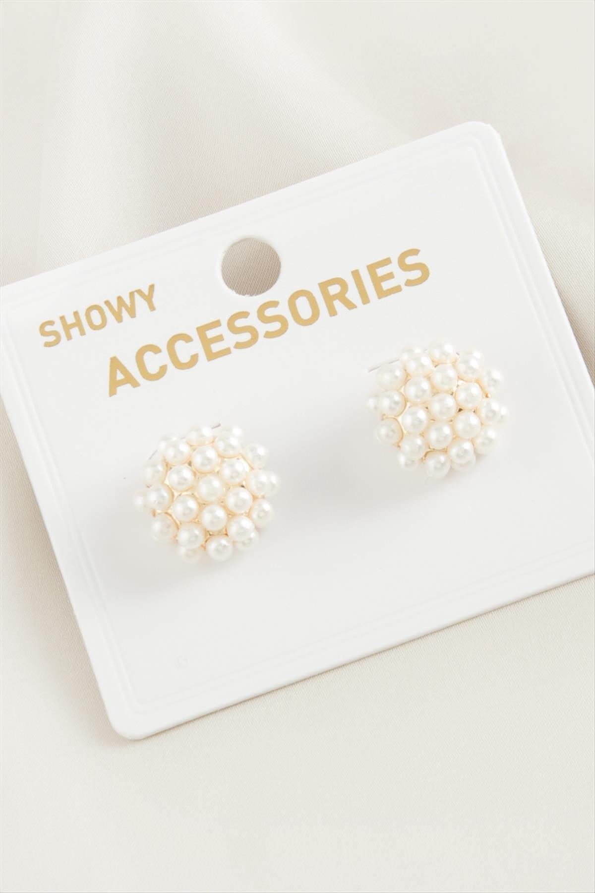 Çiçek İnci Trend Küpe