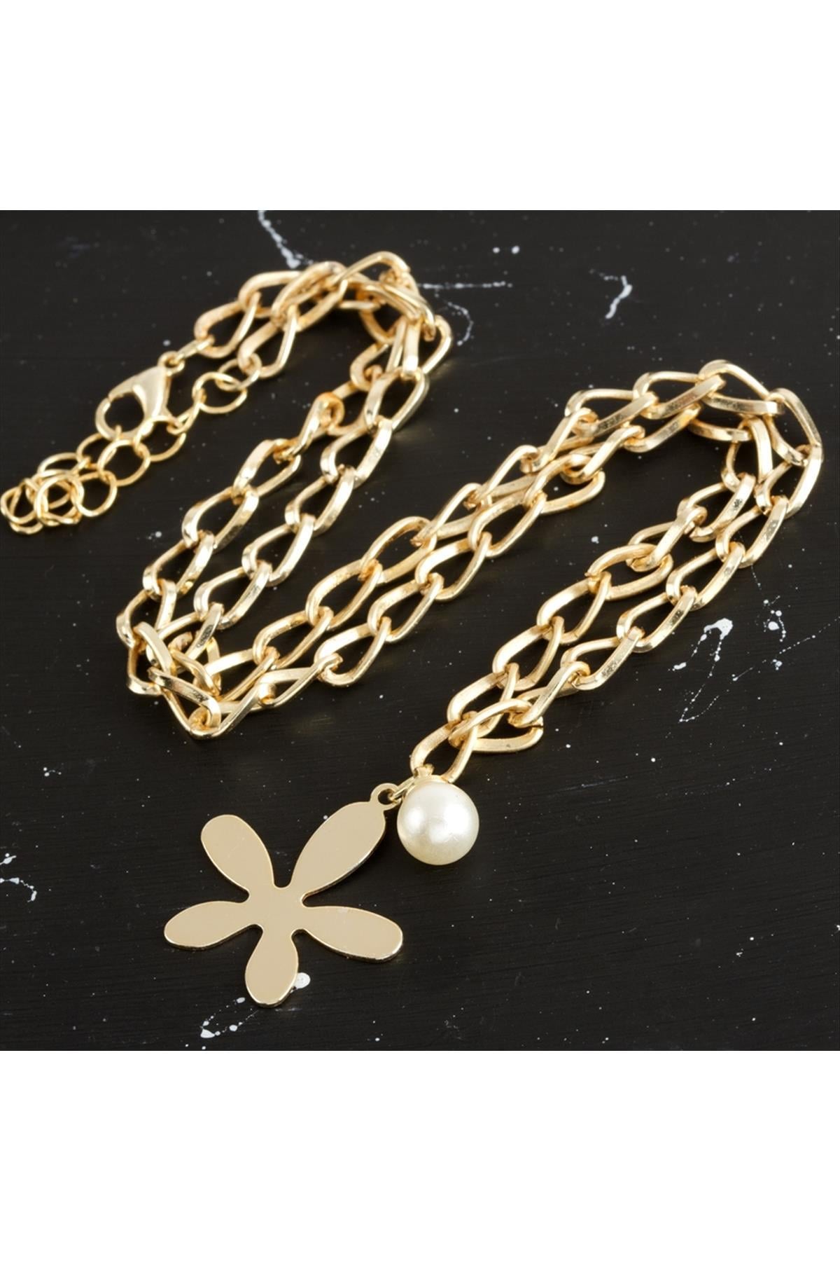 Çiçek Lüx Zincir Kolye