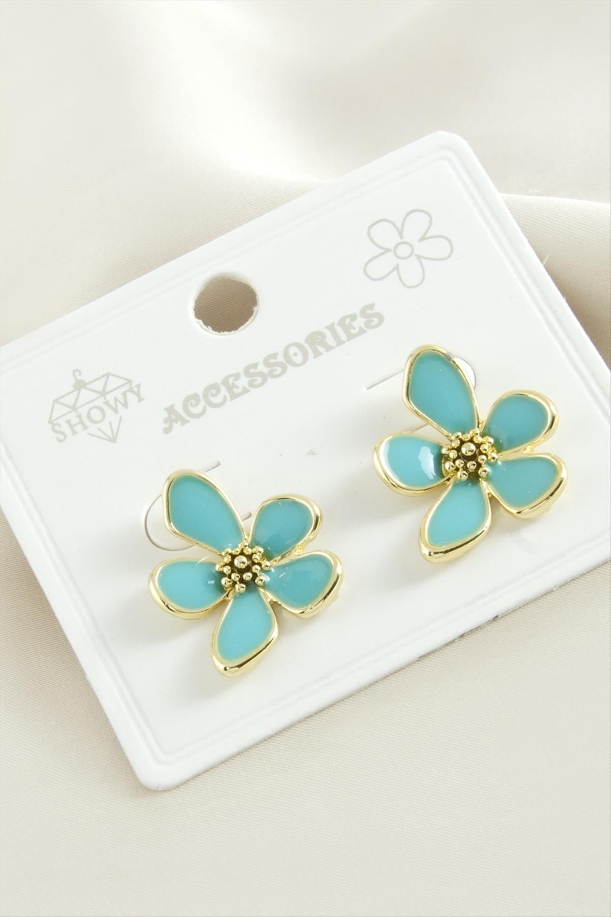 Çiçek Mineli Küpe