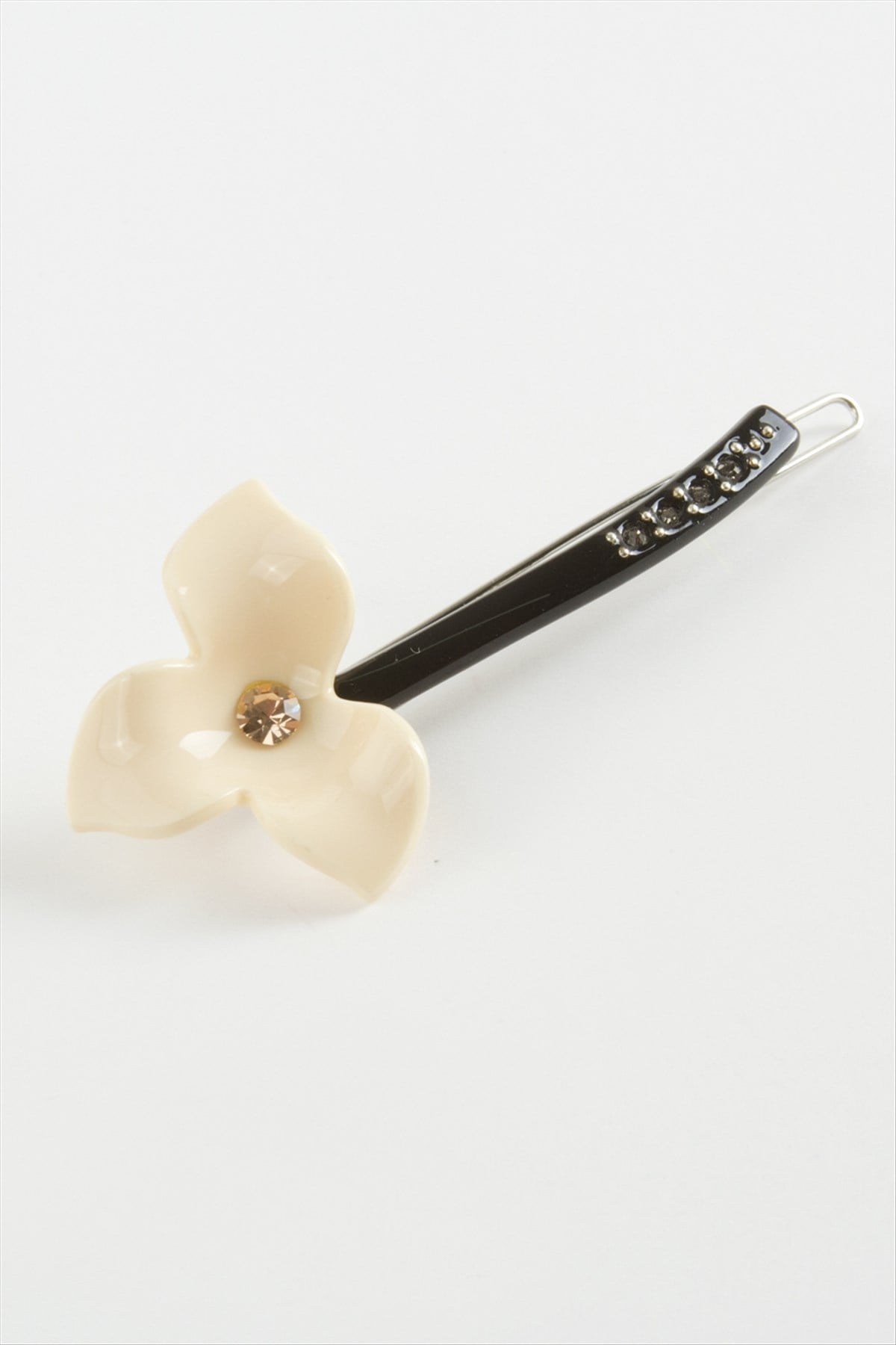 Çiçek Taşlı Klipsli Toka