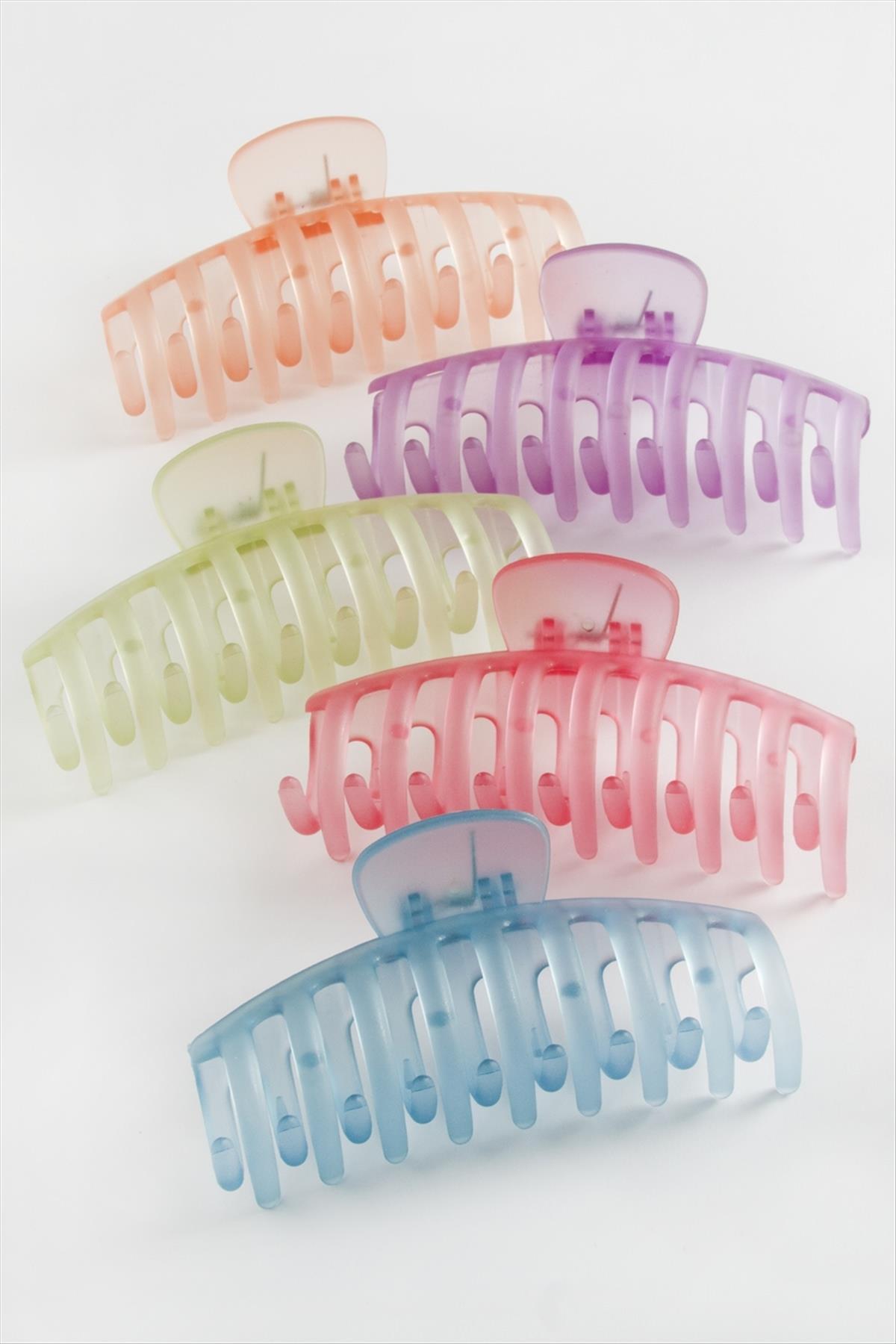 Düz Mat Renkli Mandal Toka 10 cm