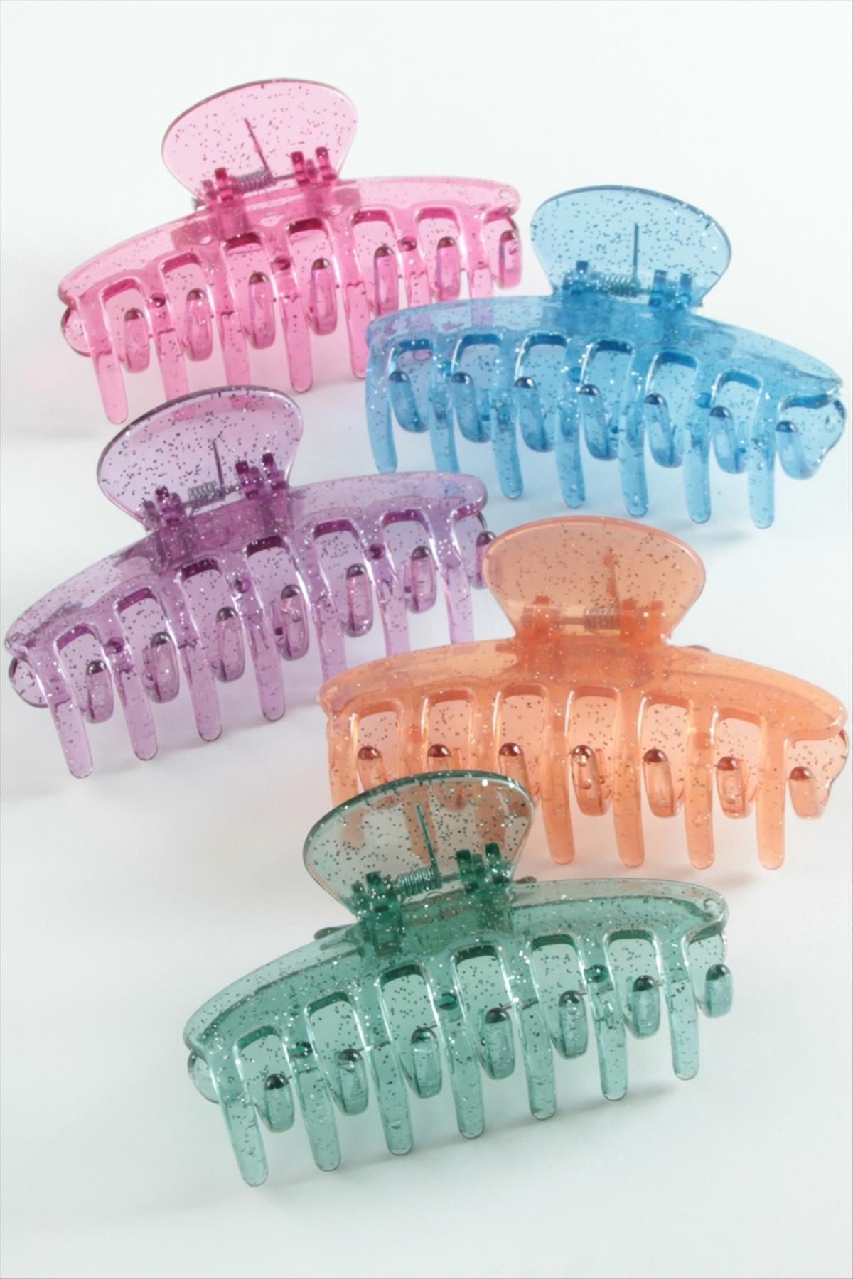 Düz Şeffaf Renkli Mandal Toka 8 cm
