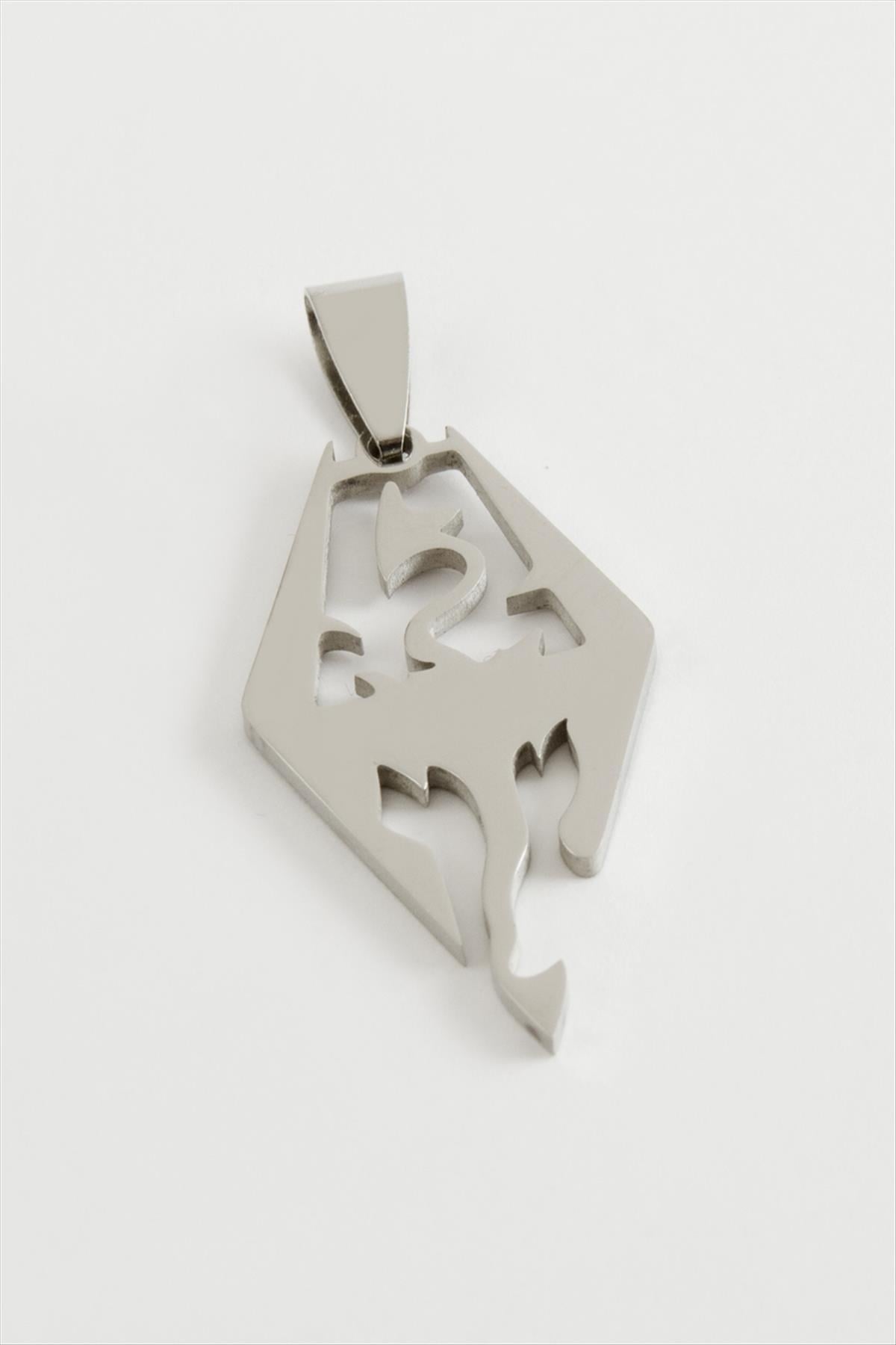 Ejderha Çelik Kolye Ucu 3,5 cm