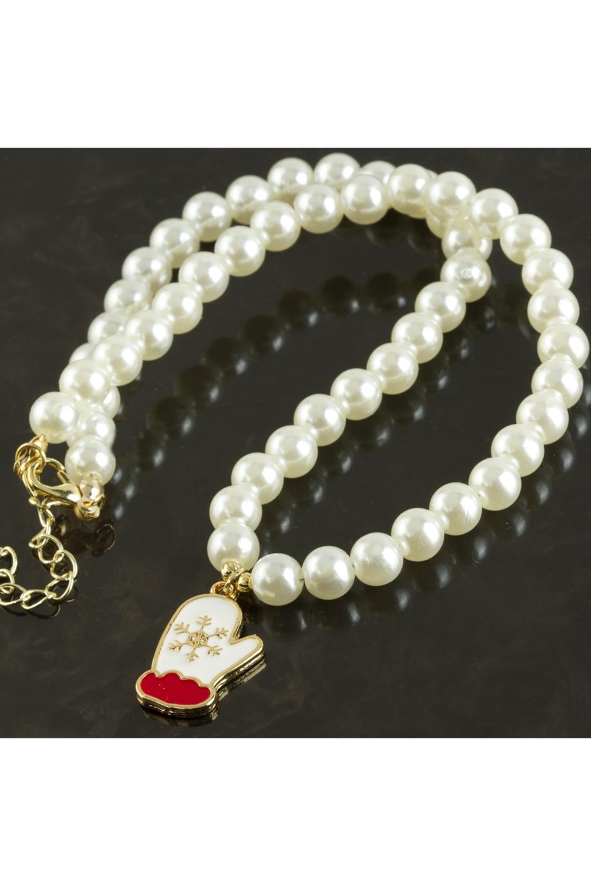 Eldiven Yılbaşı Özel İnci Kolye