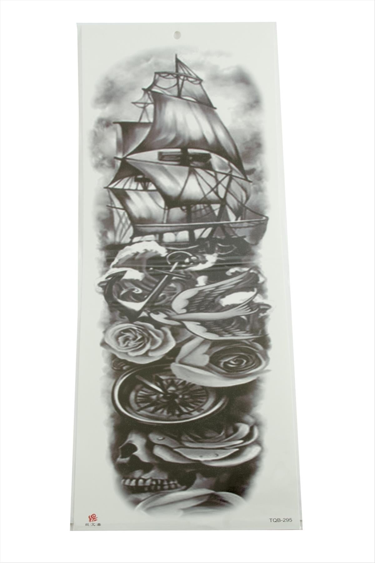 Gemi Tattoo Kol Dövme Sticker