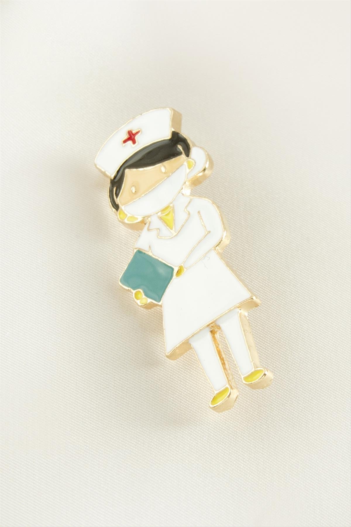 Hemşire Mineli Broş