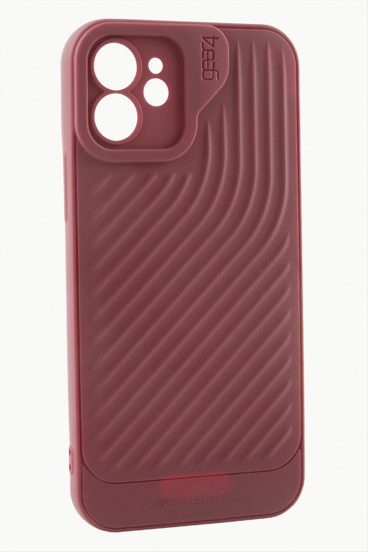 iPhone 12 6.1 Çizgili Lüx Gear Silikon Kılıf