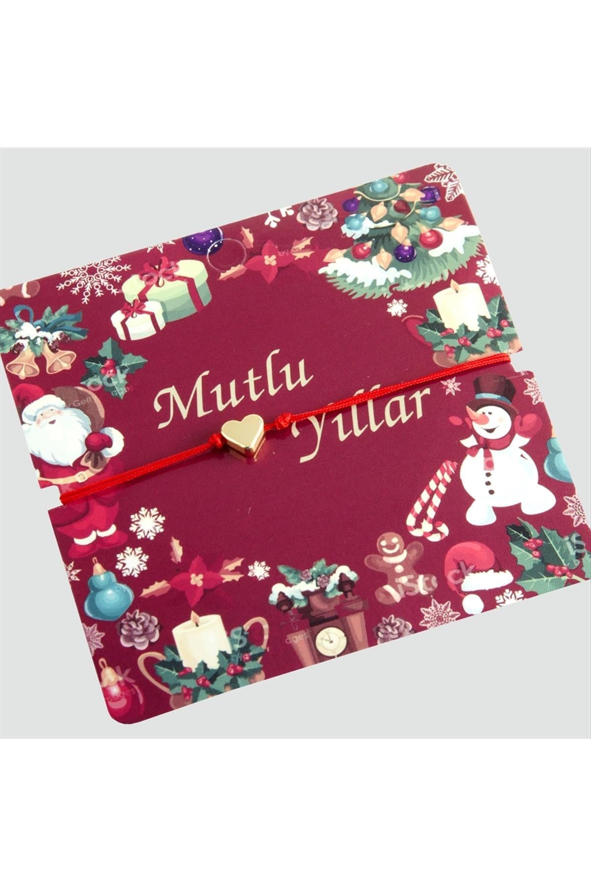 Kalp Mutlu Yıllar Yılbaşı Bilekliği