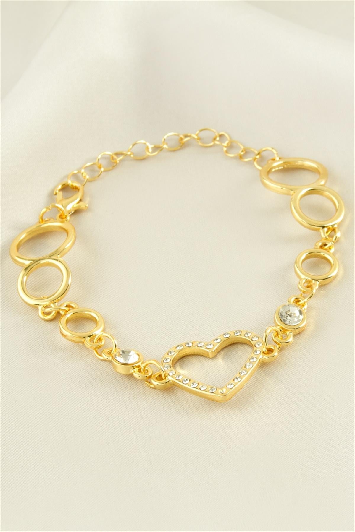 Kalp Taşlı Bileklik