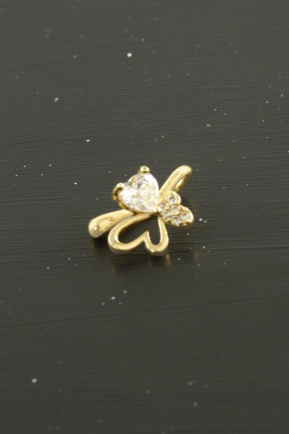 Kalp Tragus Zirkon Taşlı Piercing 1 Adet