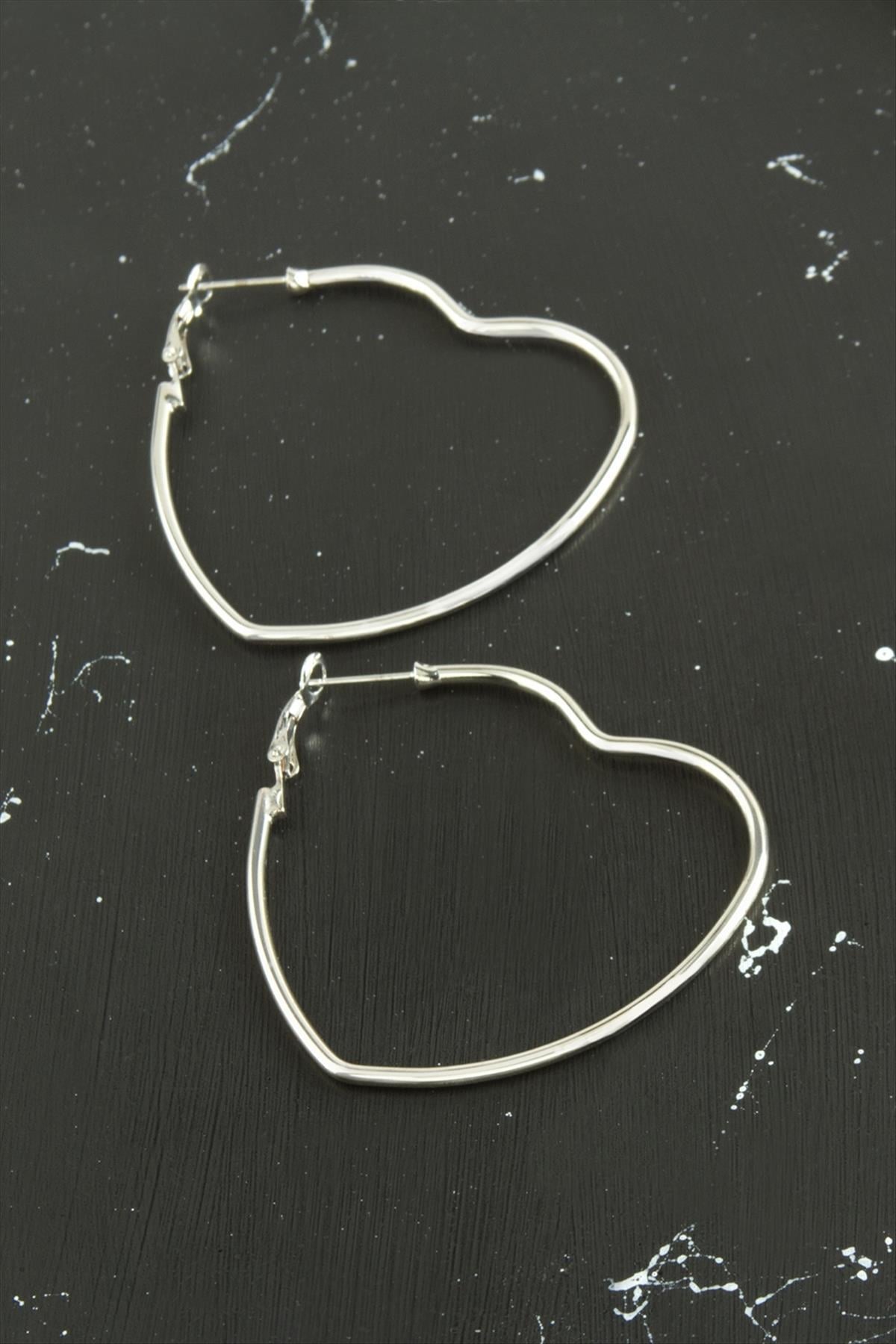 Kalp Trend Küpe 4,5 cm