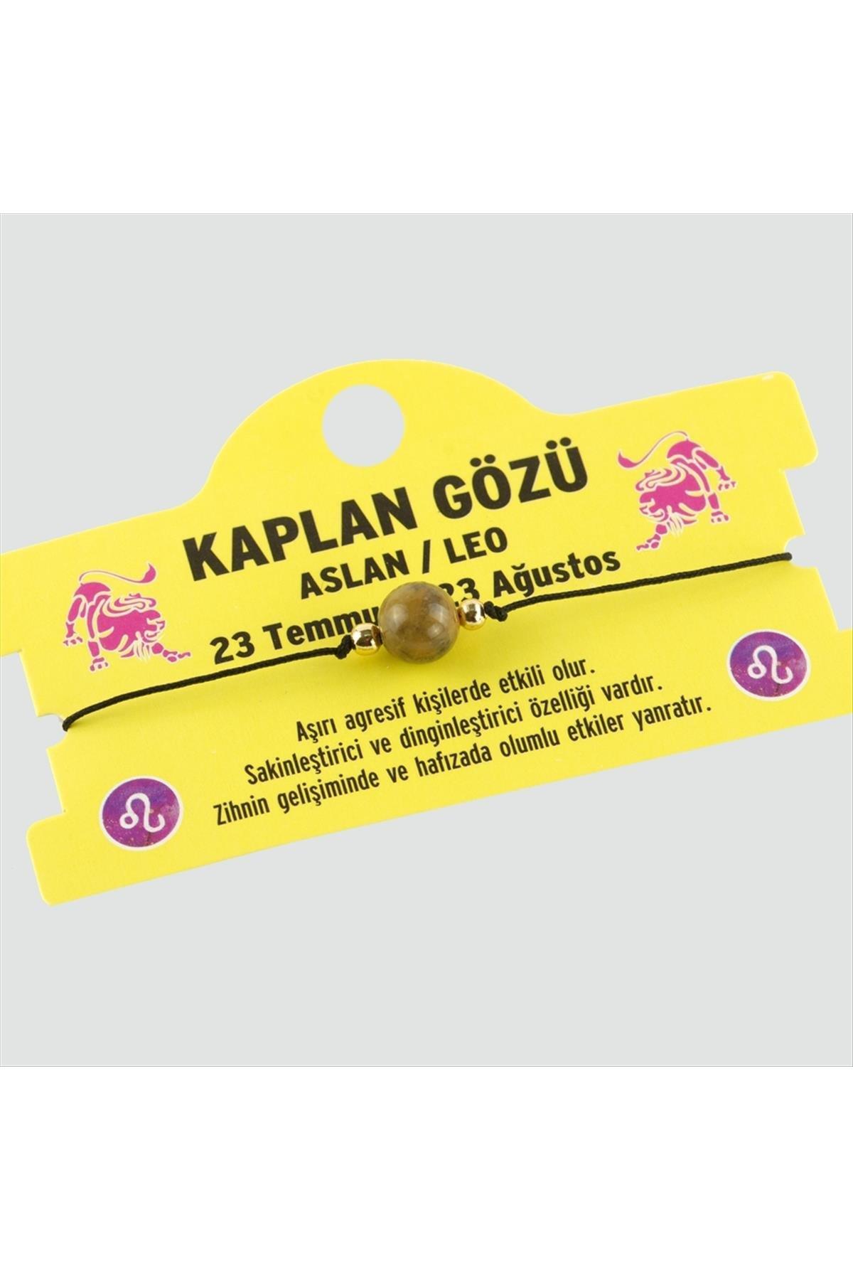 Kaplangözü Doğal Taşlı Aslan Burç Bileklik