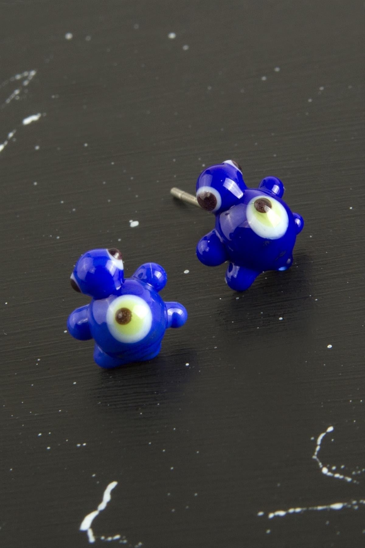 Kaplumbağa Cam Küpe