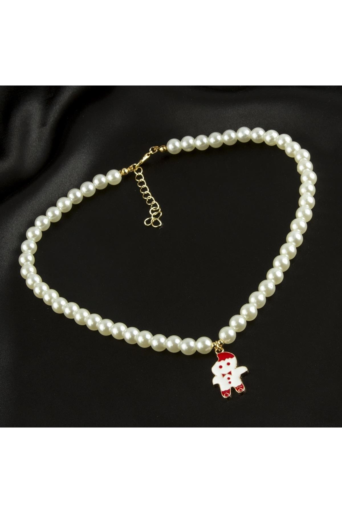 Kardan Adam Yılbaşı Özel İnci Kolye