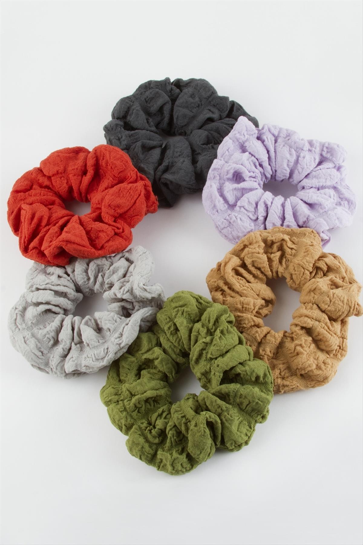 Karışık Renkli Büzüşük Simit Toka