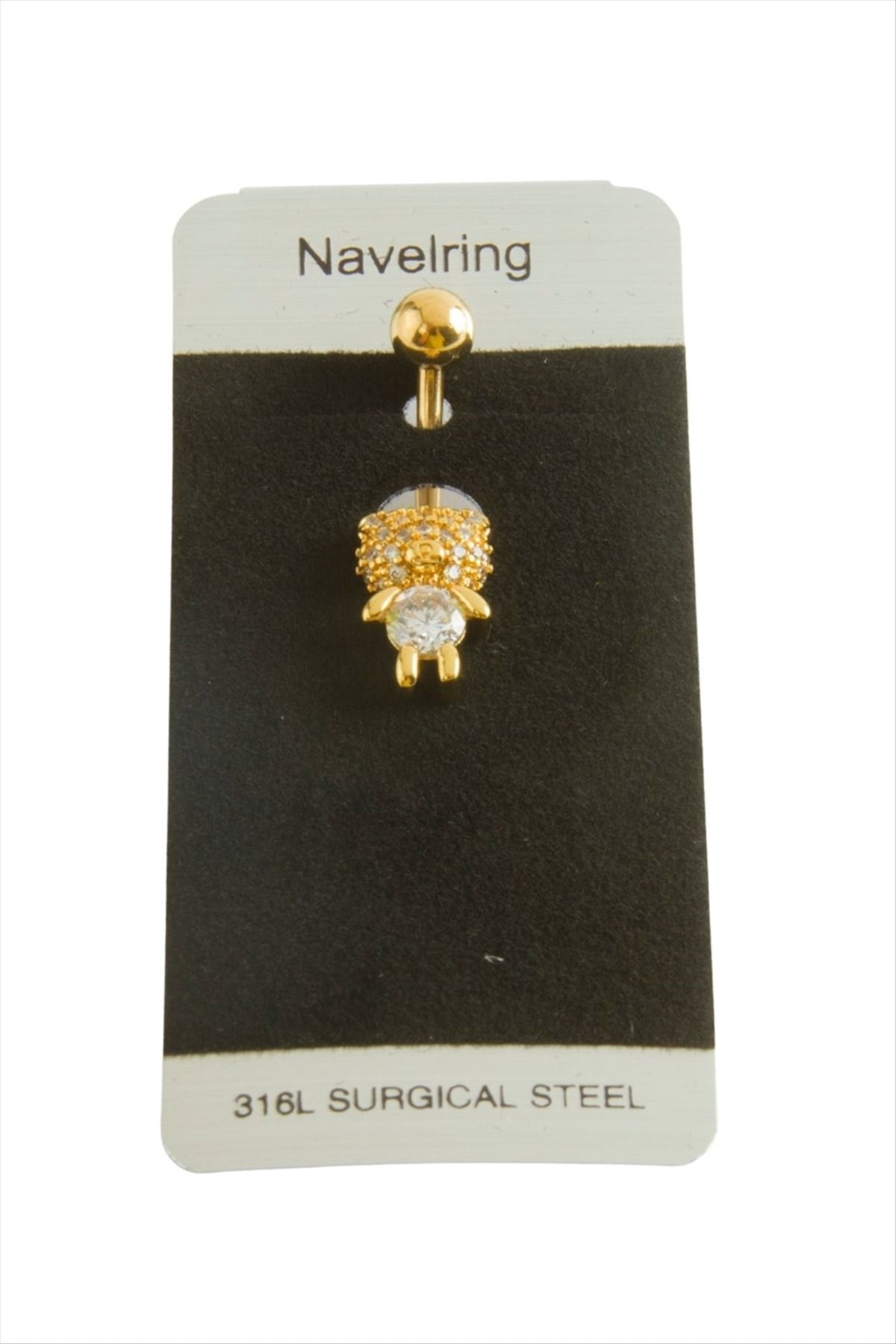 Kedi Lüks Çelik Göbek Piercing 1 Adet