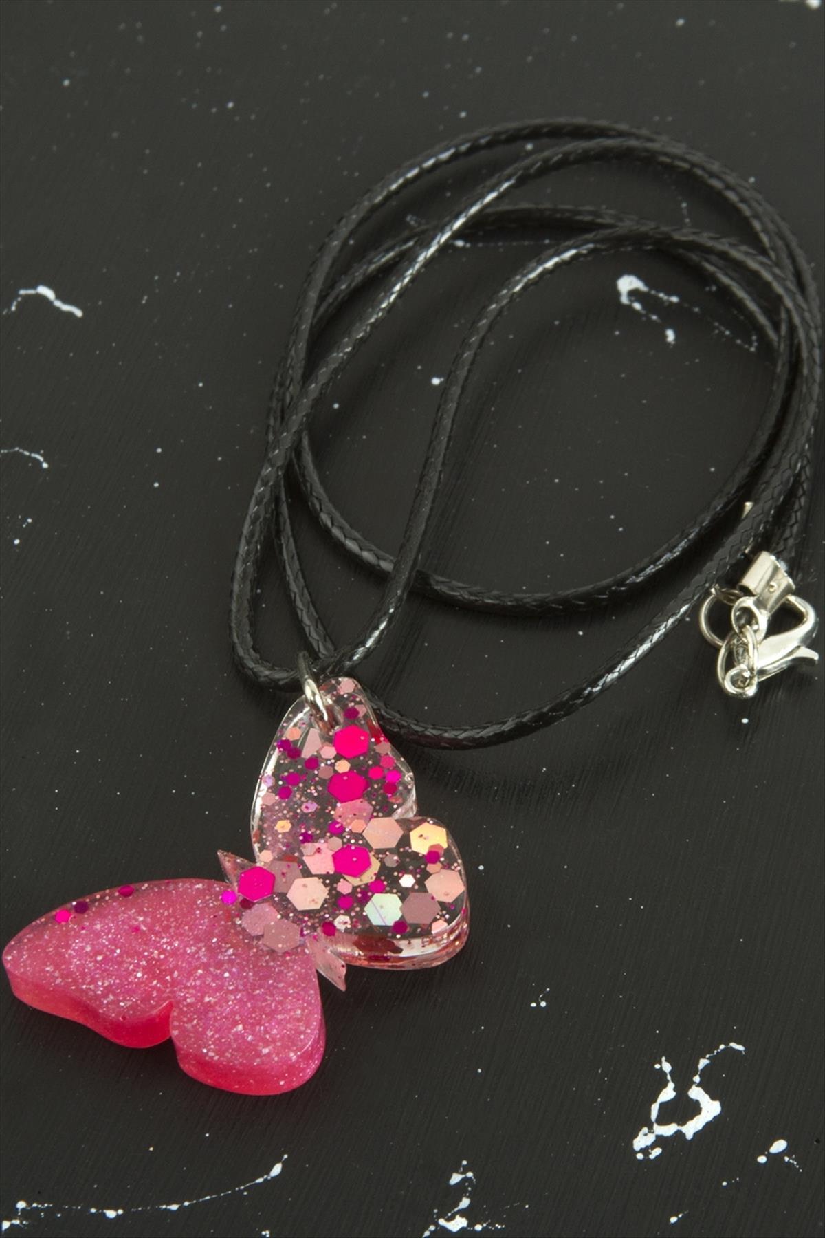 Kelebek Epoksi Kolye