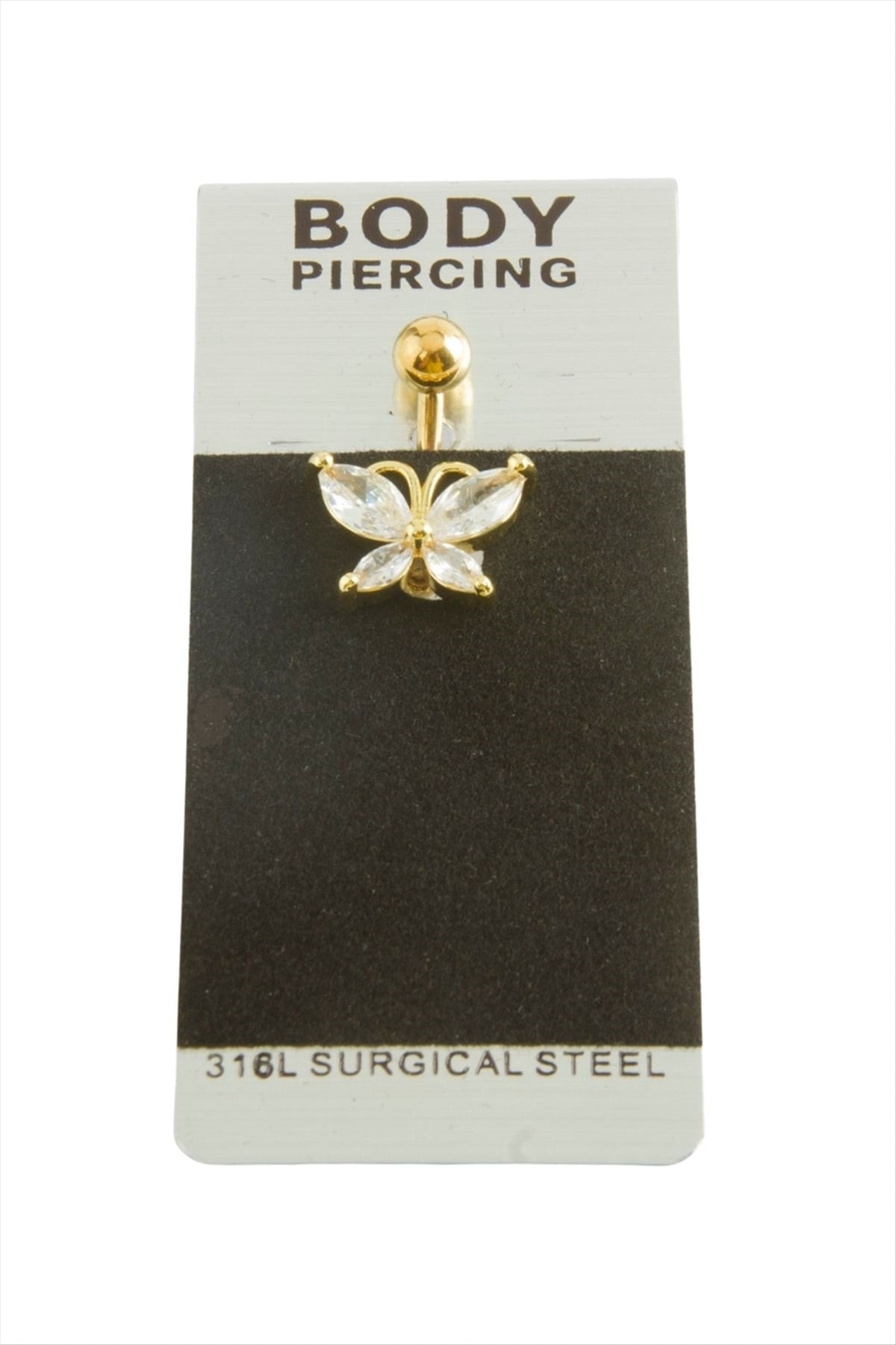 Kelebek Lüks Çelik Göbek Piercing 1 Adet
