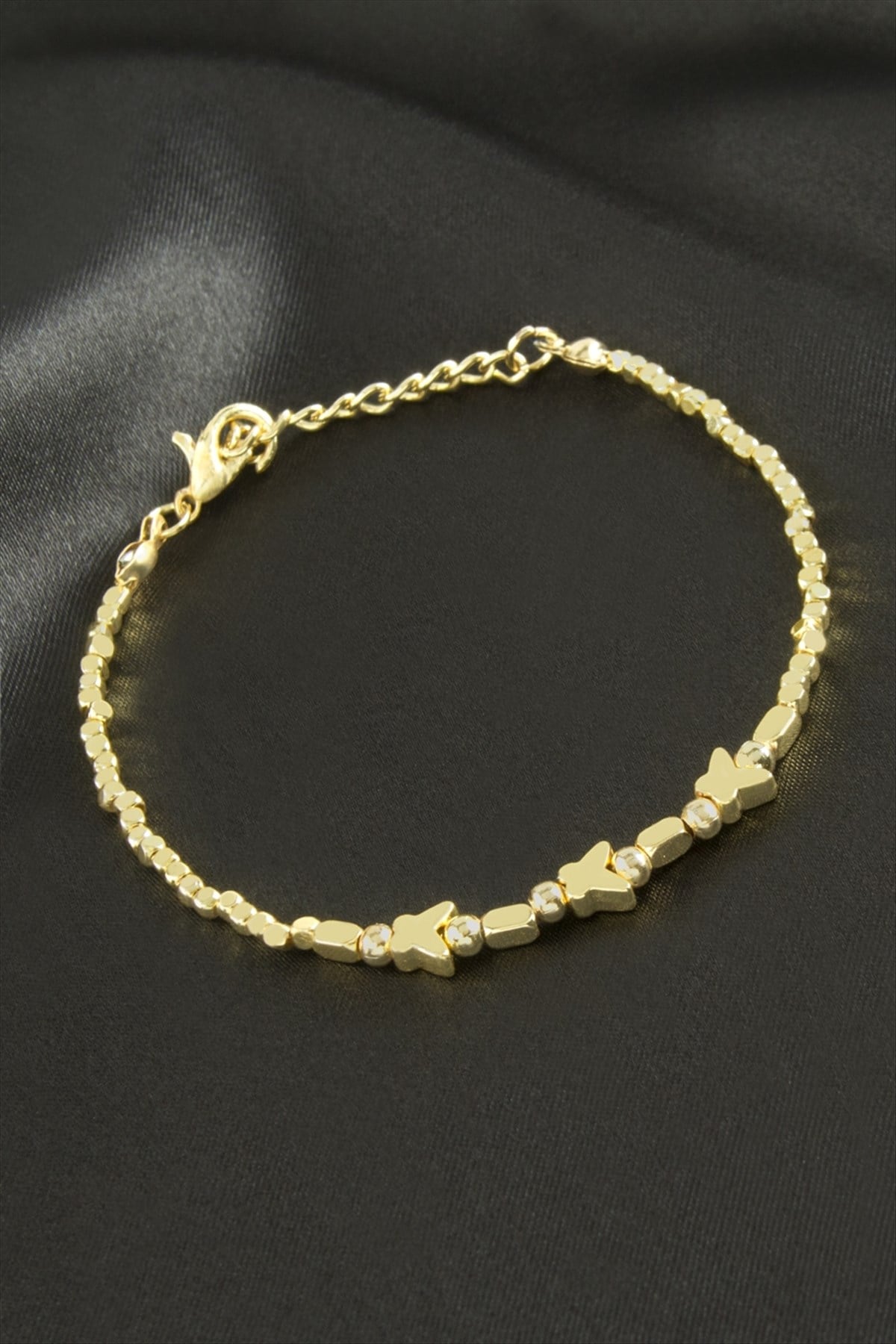 Kelebek Oval Metal Bileklik