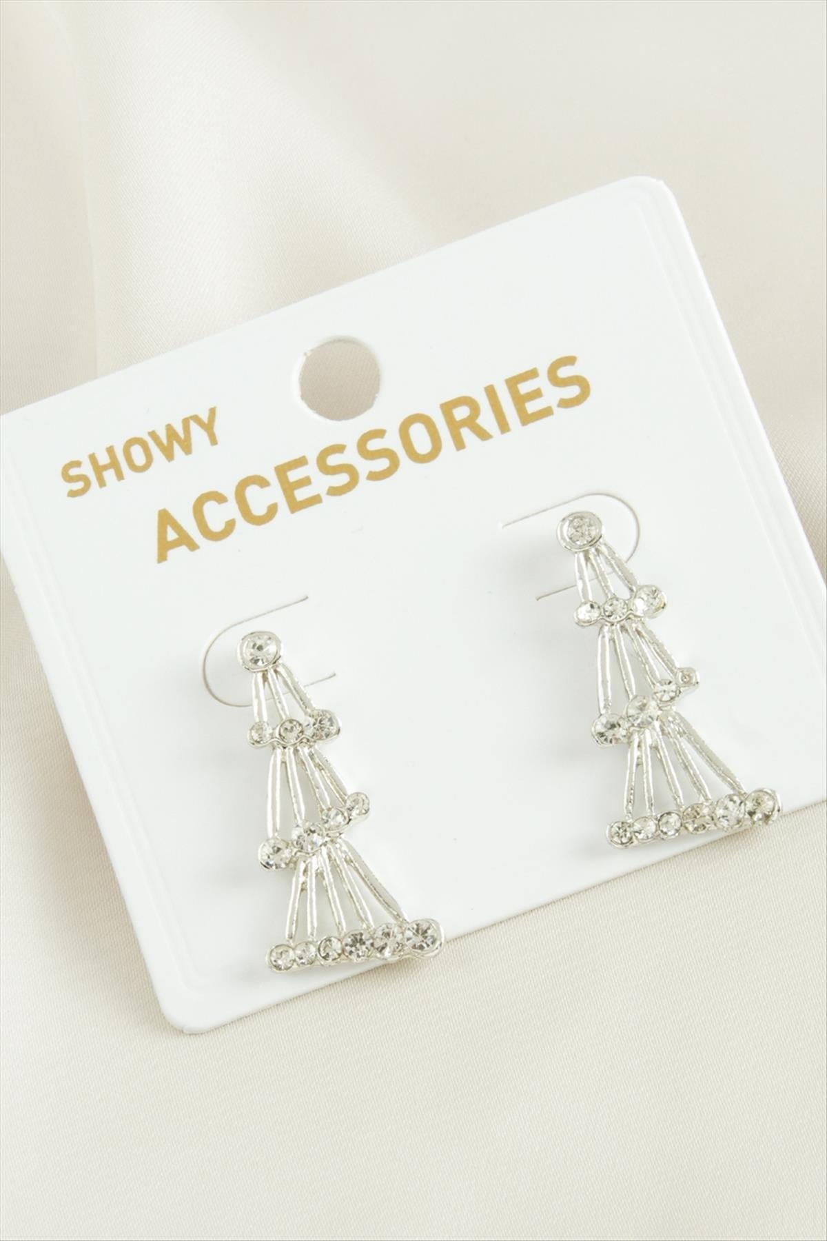 Kule Trend Taşlı Küpe