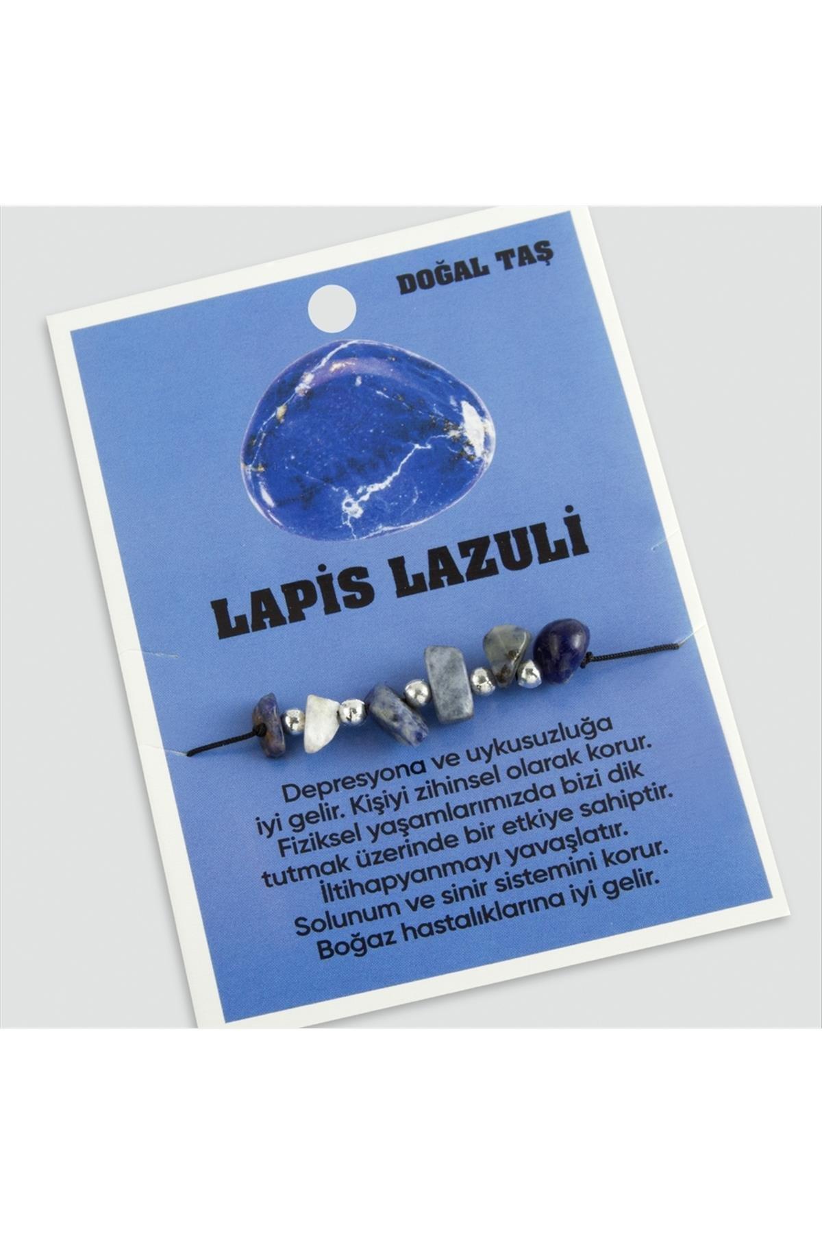 Lapis Doğaltaşlı İp Bileklik