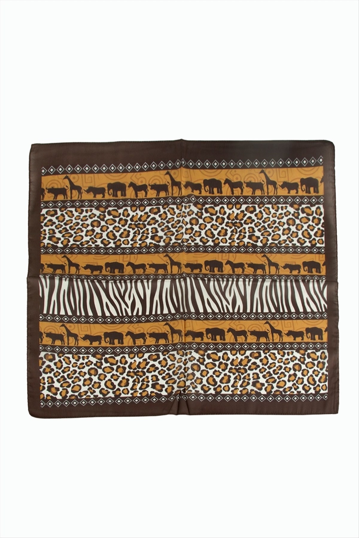 Leopar Desenli Zr Şifon Fular 50*50 cm