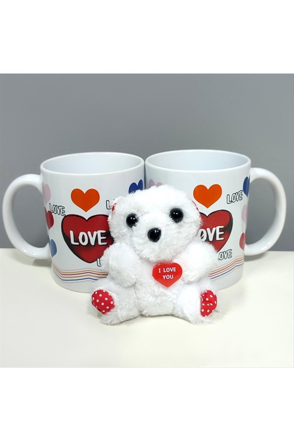 Love Ayıcıklı Kupa Bardak Set