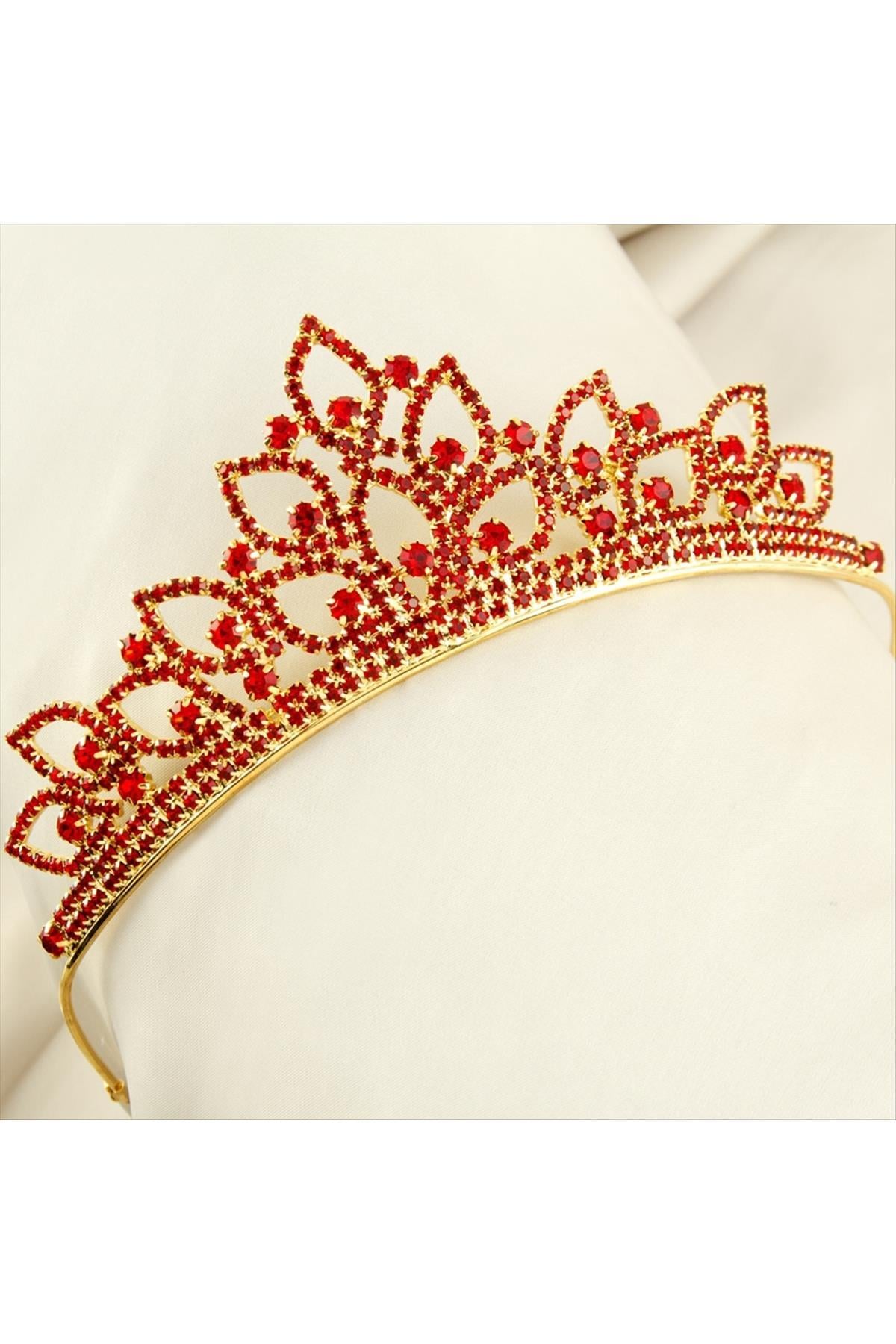 Lüks Taşlı Gelin Taçı