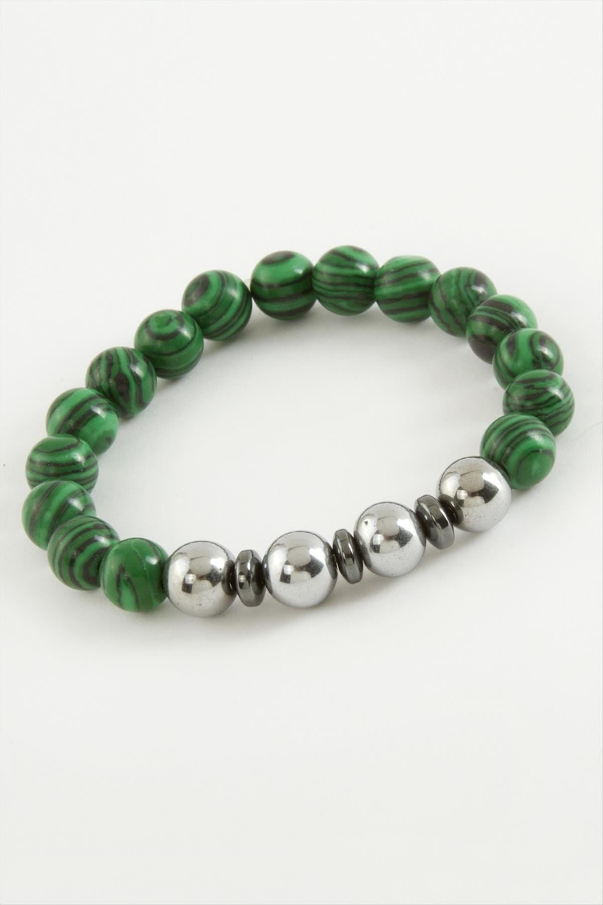 Malahit Hematit Doğaltaş Bileklik