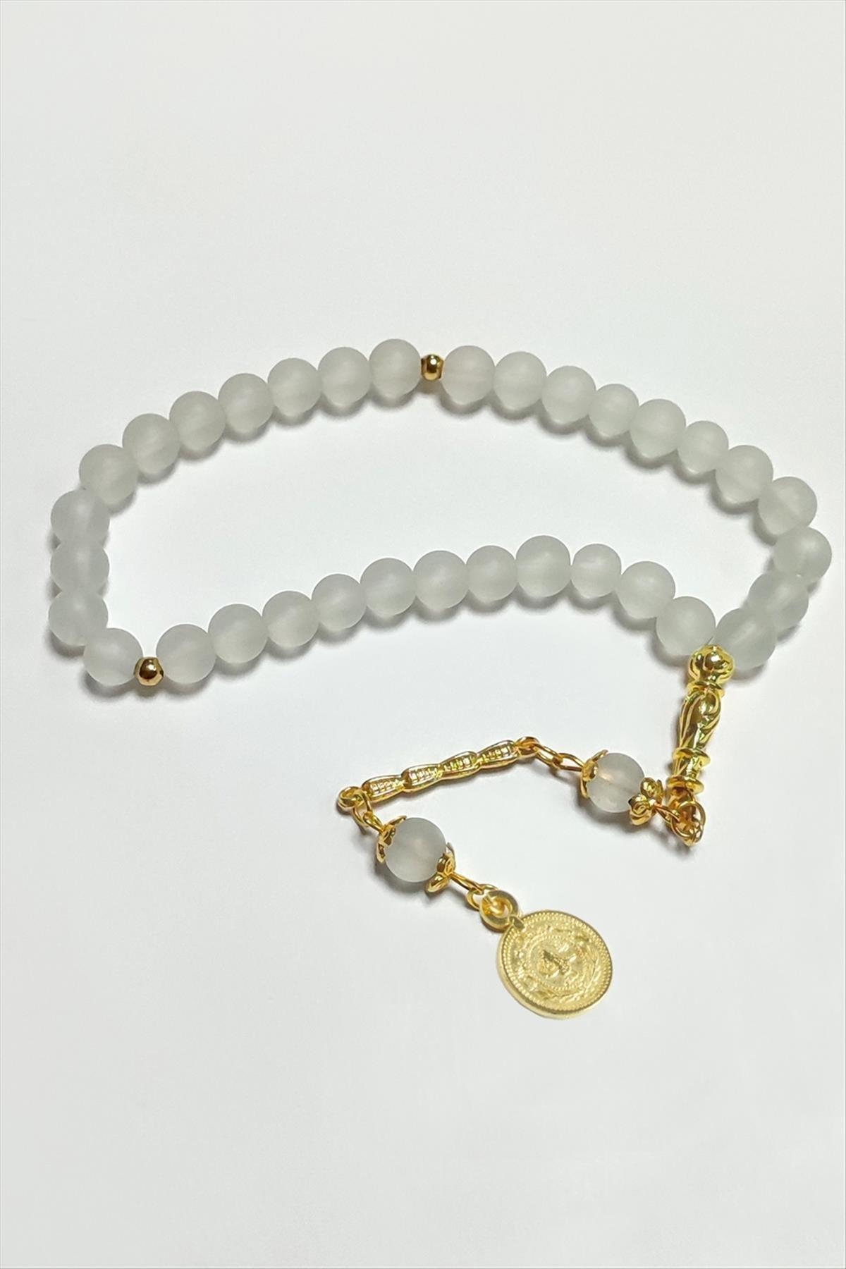 Mat Cam Taş Tesbih 8 mm