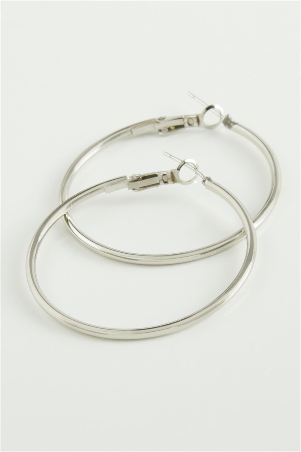 Metal Halka Küpe 4 cm
