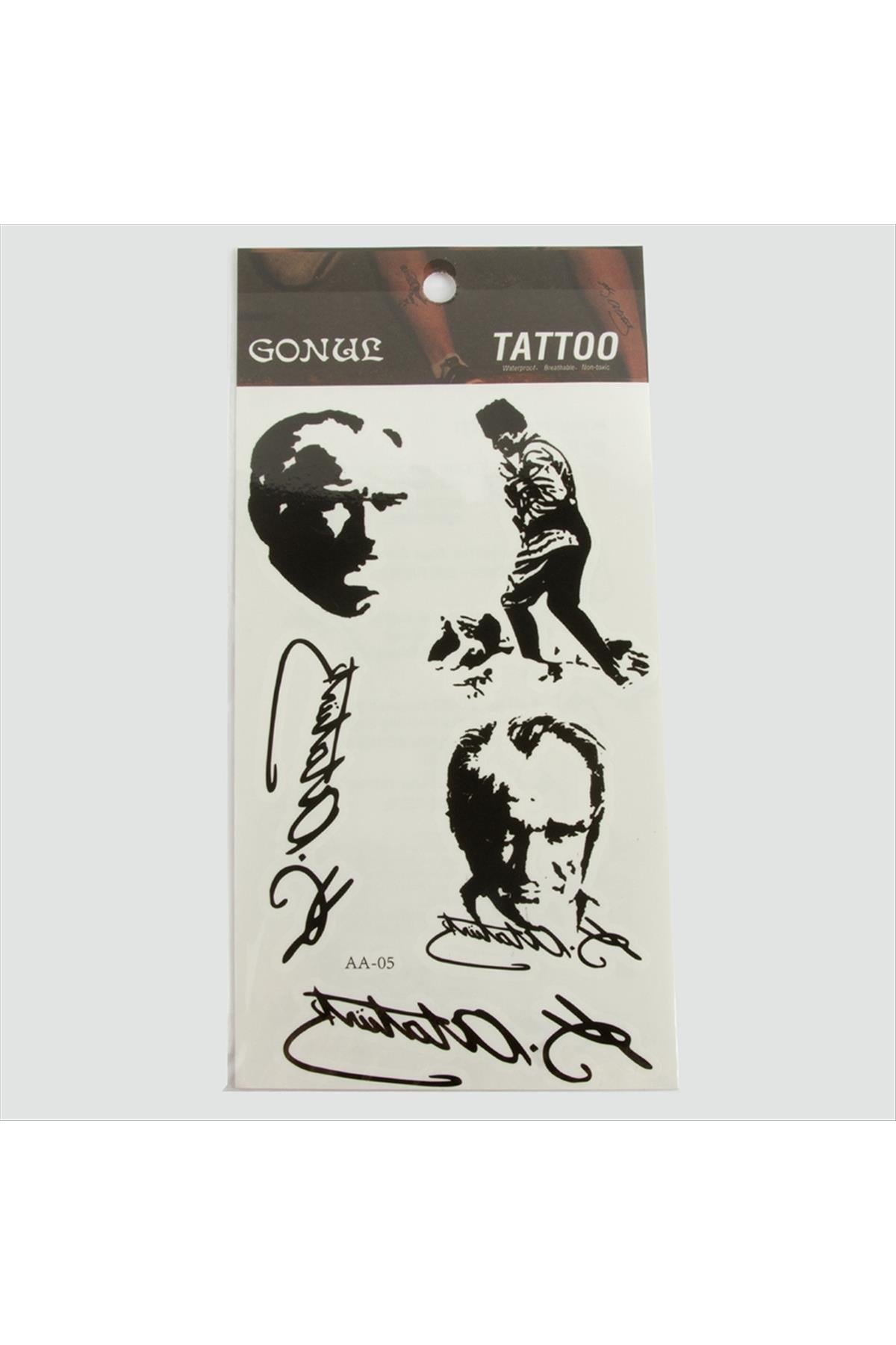 Mustafa Kemal Atatürk Tattoo Dövme Sticker