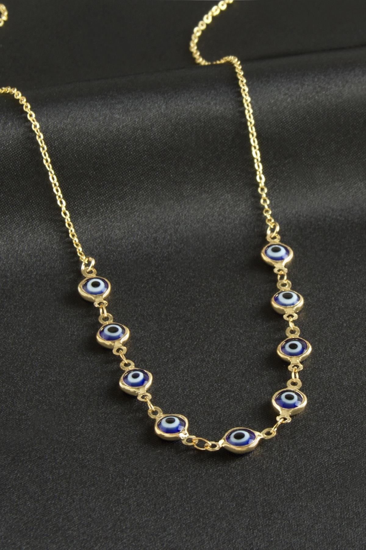 Nazarlı Mineli Kolye