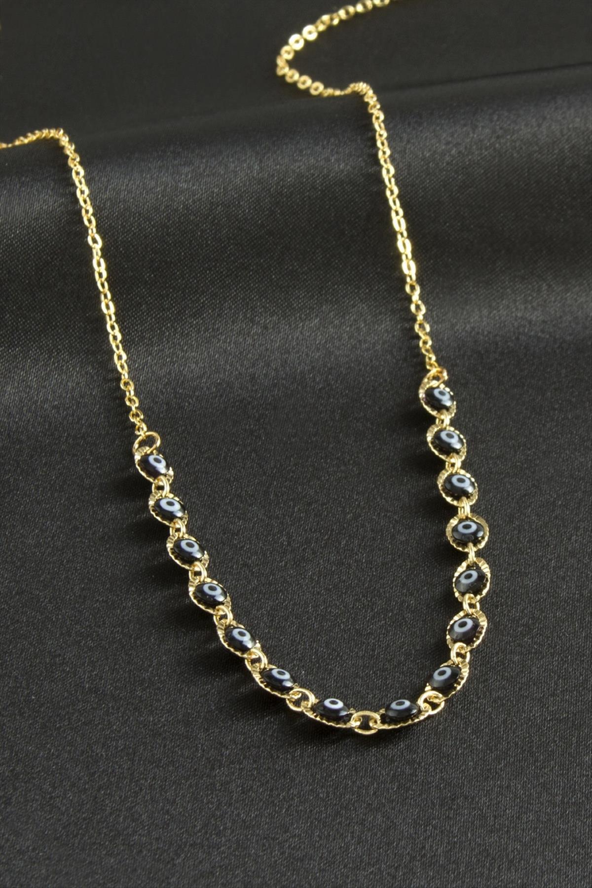 Nazarlı Mineli Kolye