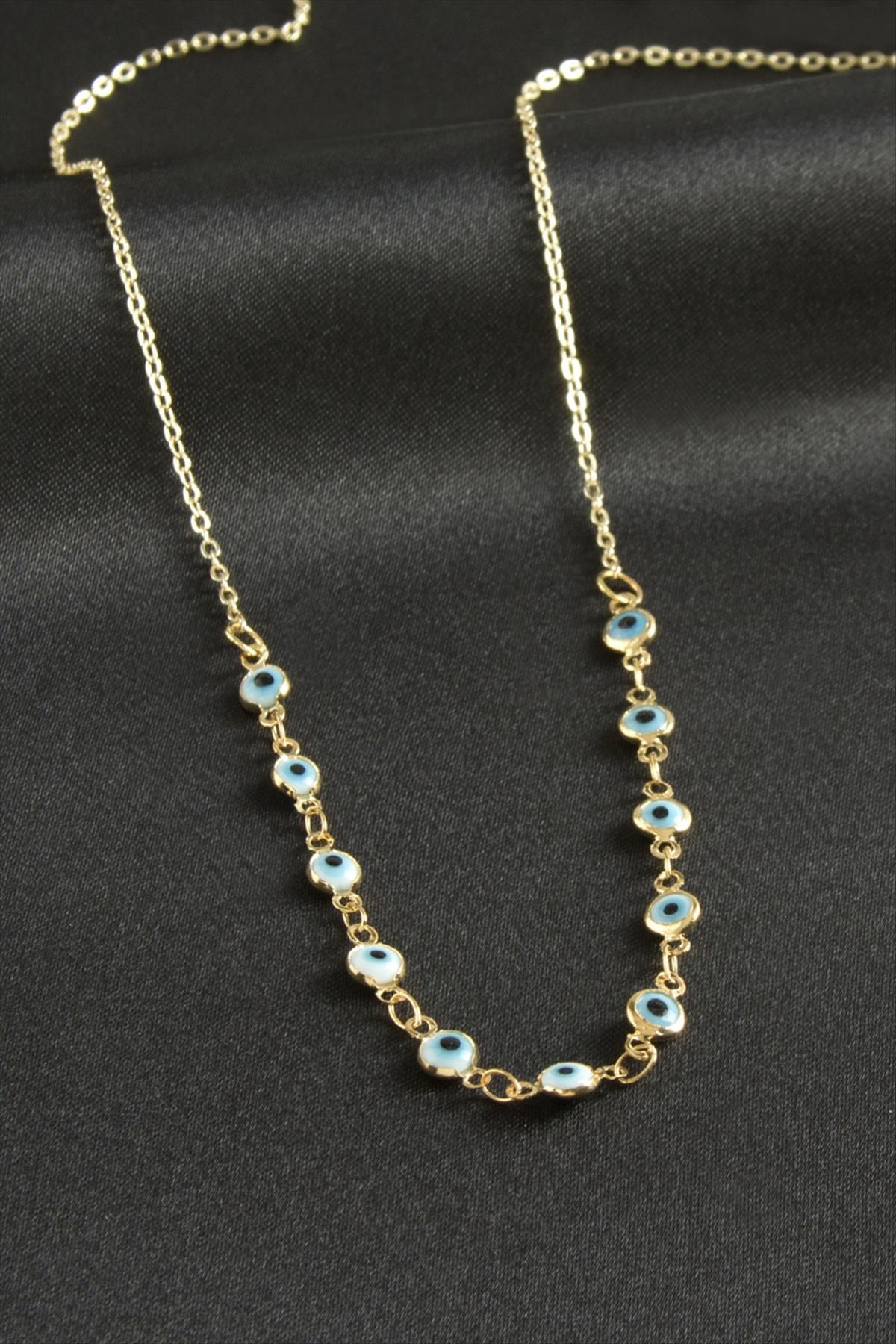 Nazarlı Mineli Kolye