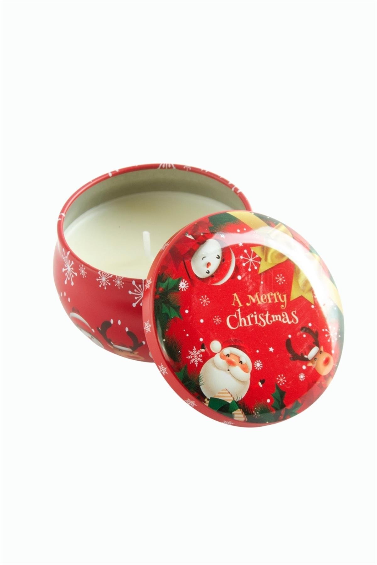 Noel Baba Yılbaşı Kapaklı Mum 6 cm