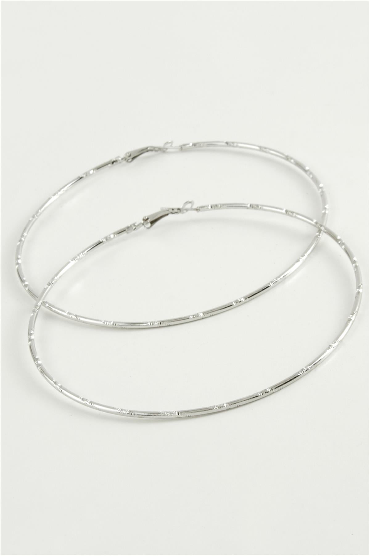 Noktalı Metal Halka Küpe 8-9-10 cm