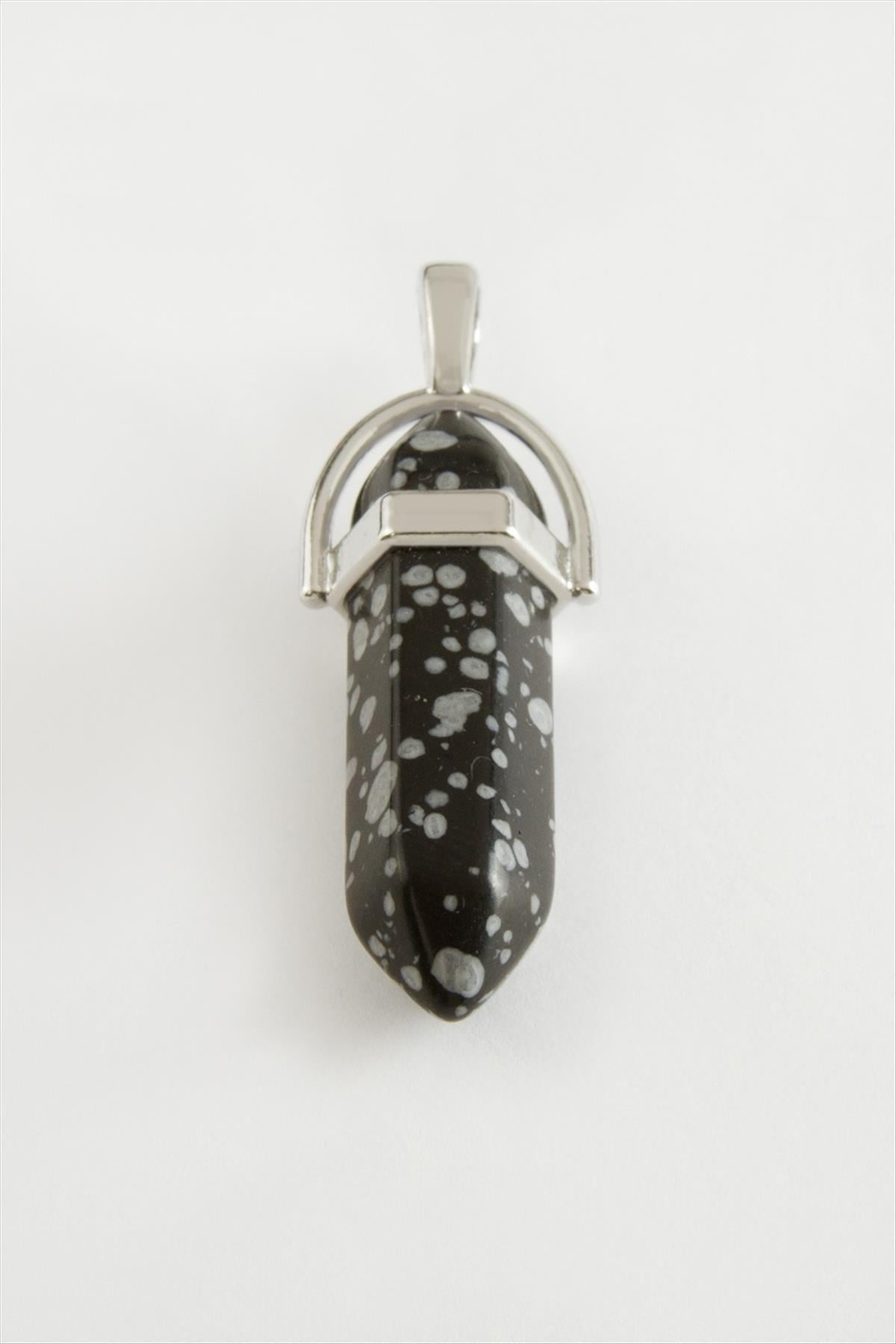 Obsidyen Point Kolye Ucu