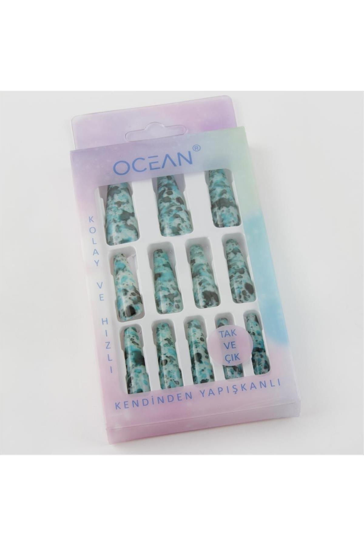 Ocean Desenli Takma Tırnak