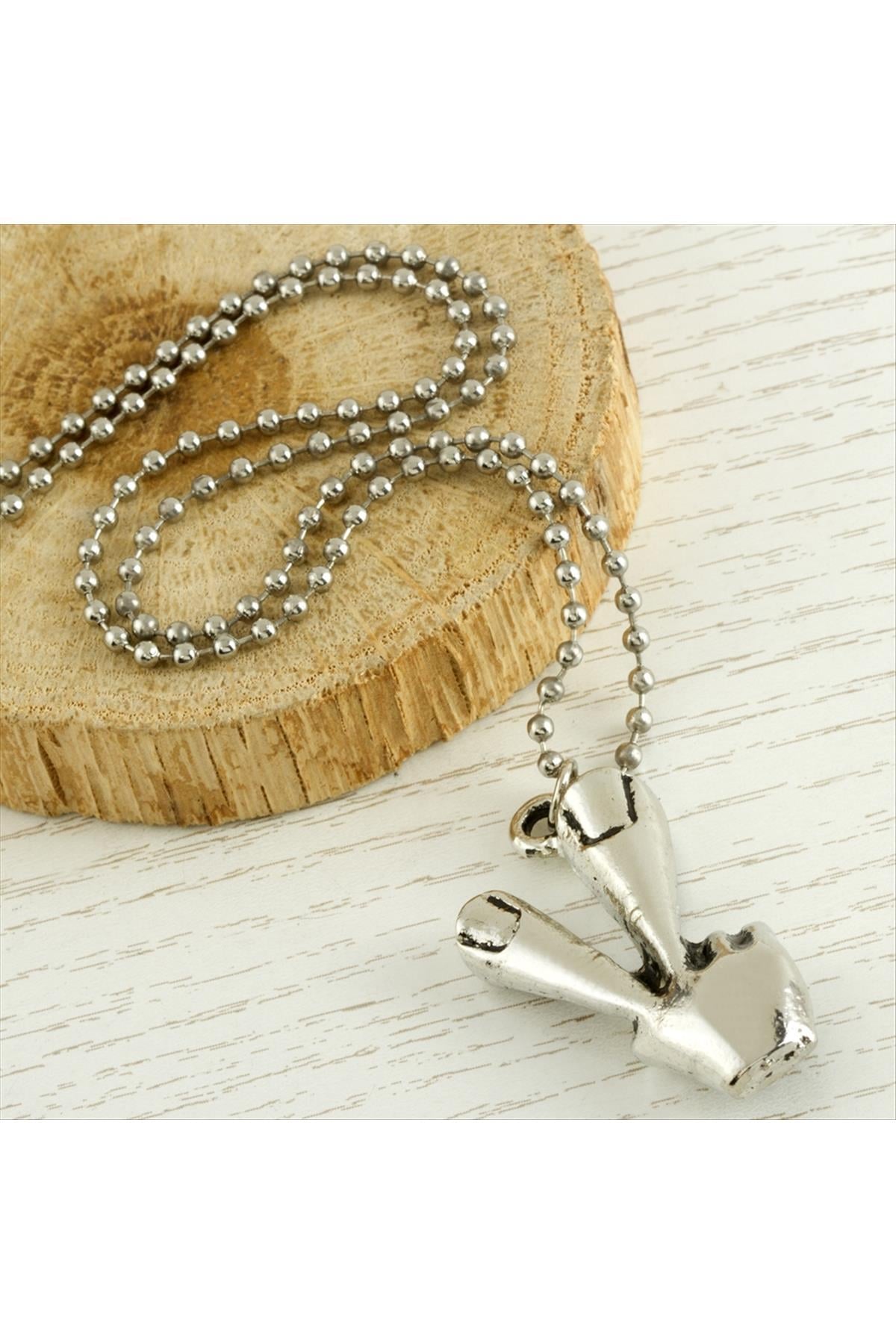 Okey İşaretli Metal Kolye