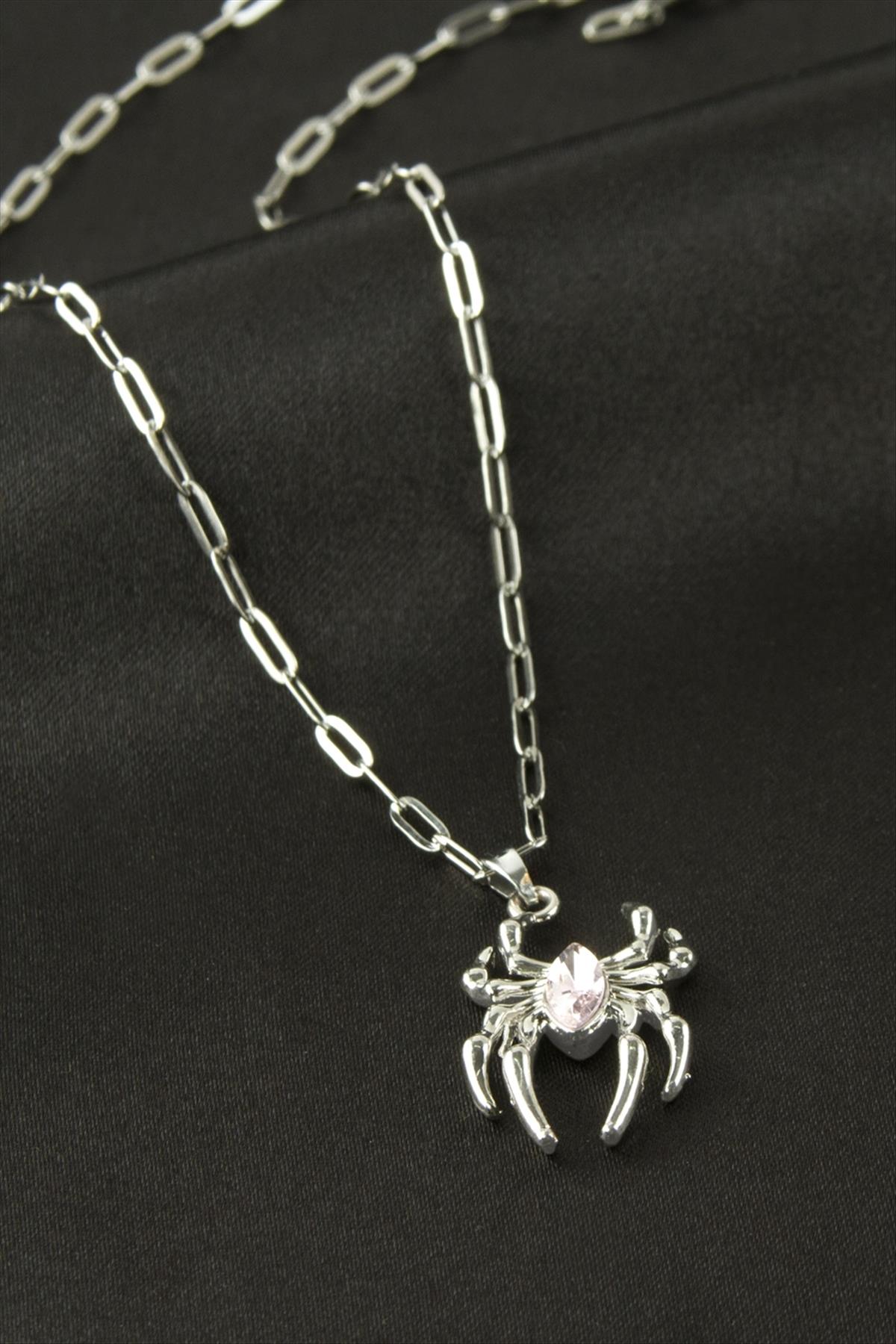 Örümcek Zirkon Taşlı Kolye