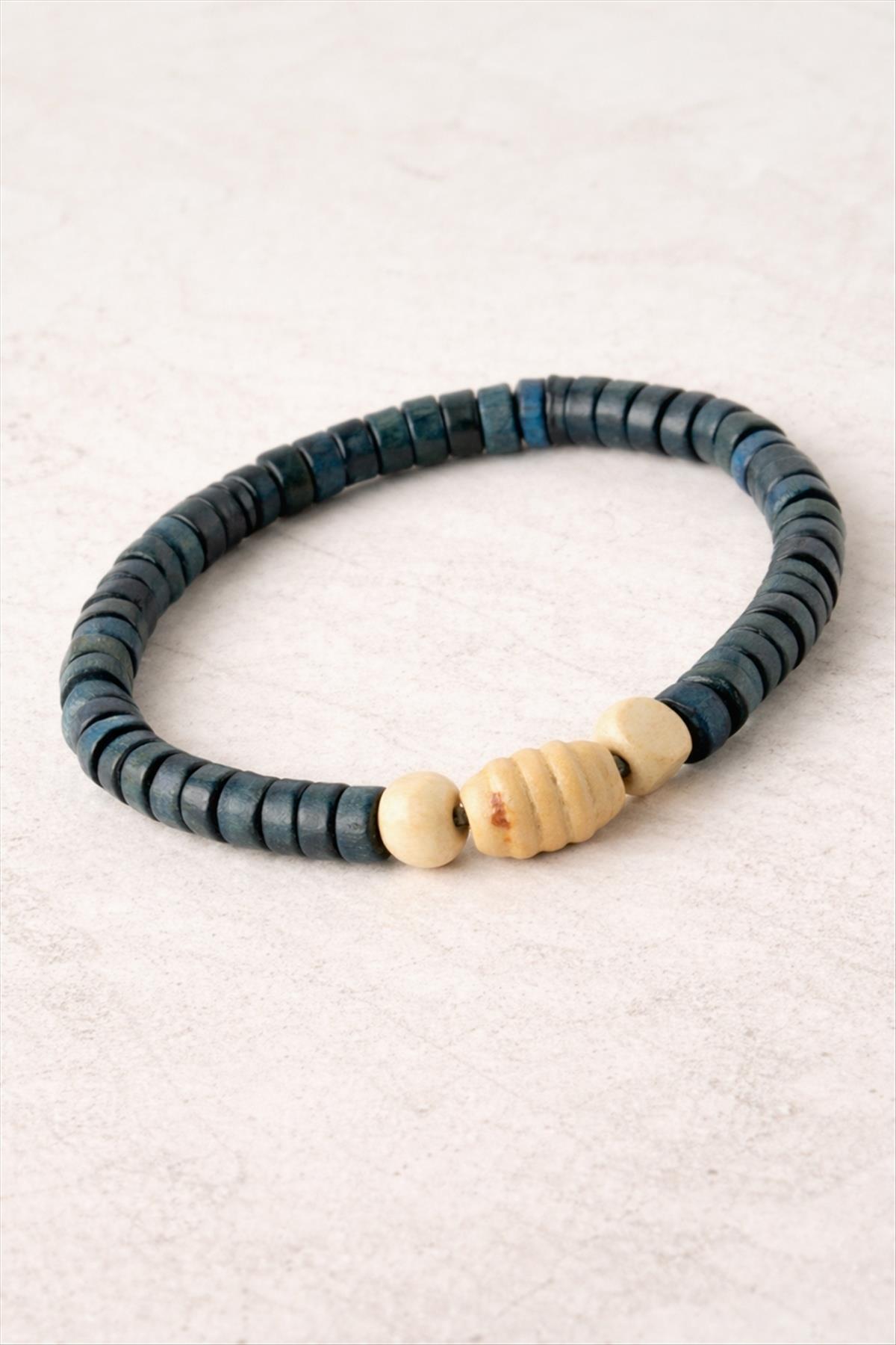 Oval Bambu Ahşap Bileklik 8 mm