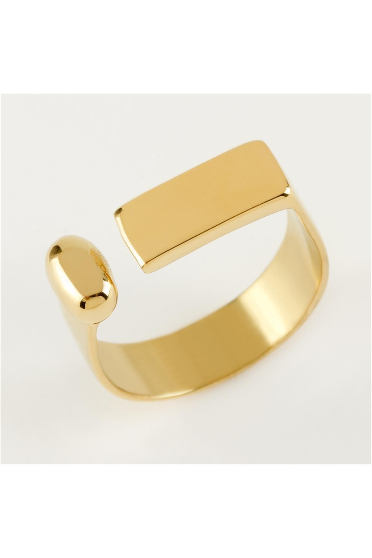 Oval Lüks Çelik Yüzük