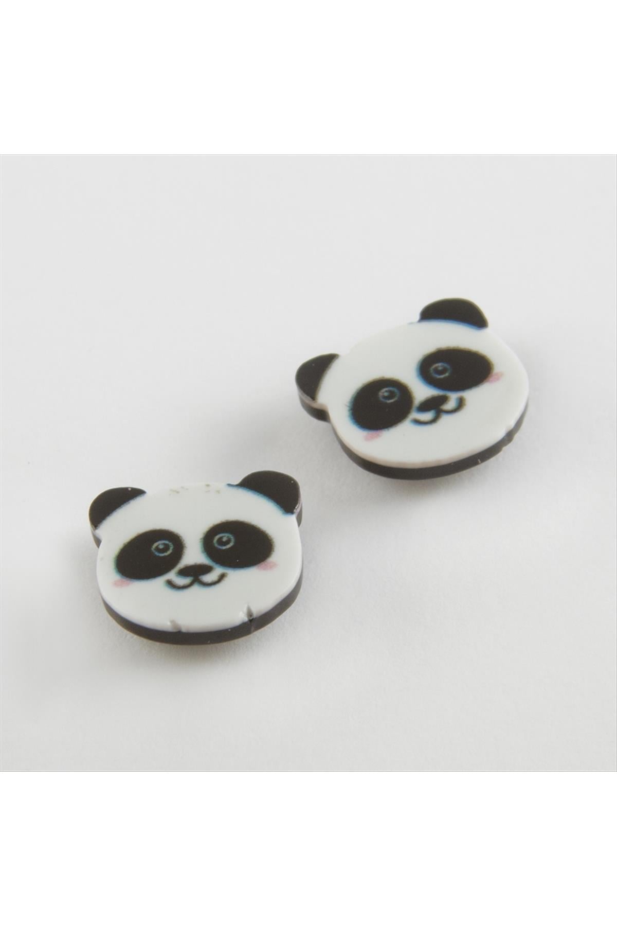 Panda Mıknatıslı Plastik Çocuk Küpesi