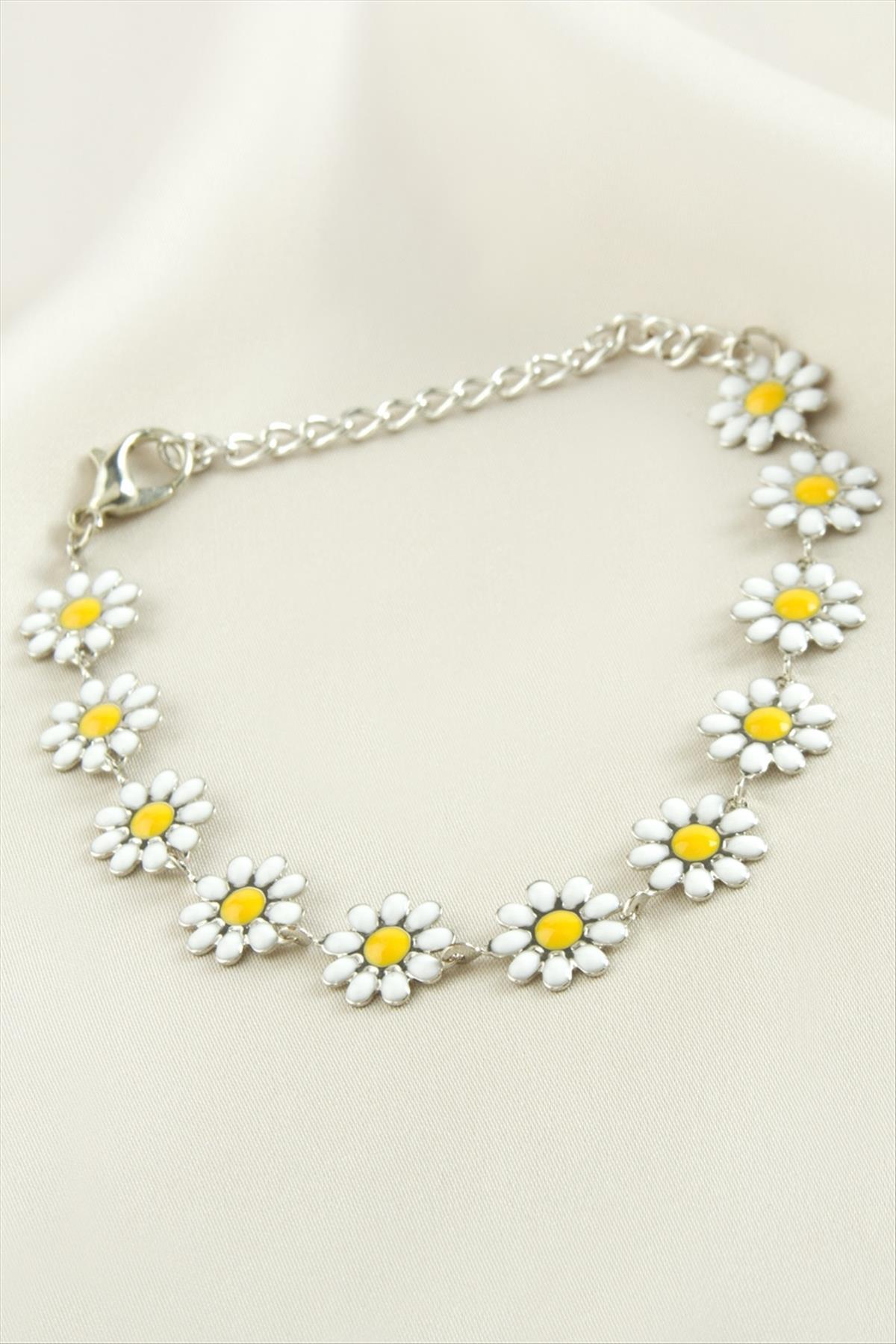 Papatya Mineli Bileklik