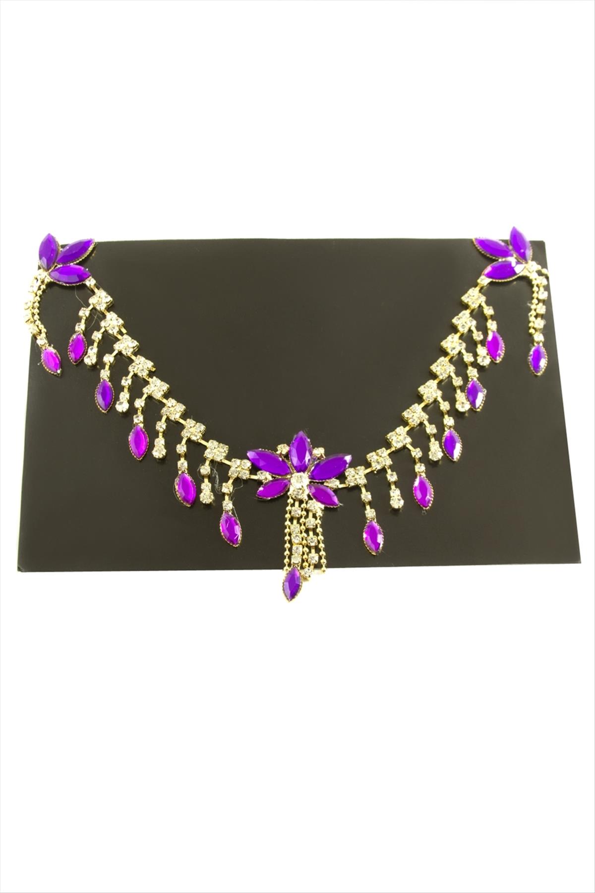 Papatya Şerit Taşlı Alınlık