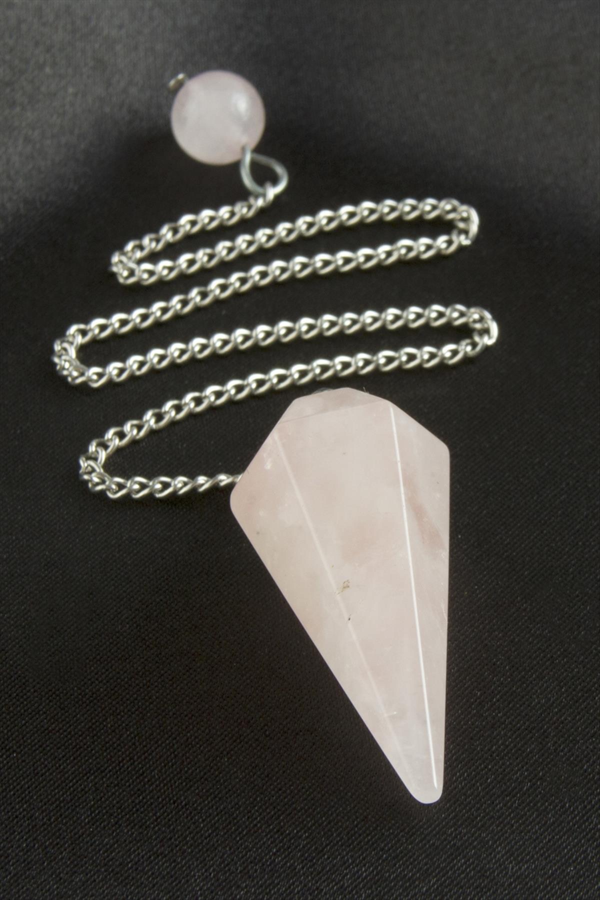 Pembe Kuvars Taşı Pandül Sarkaç